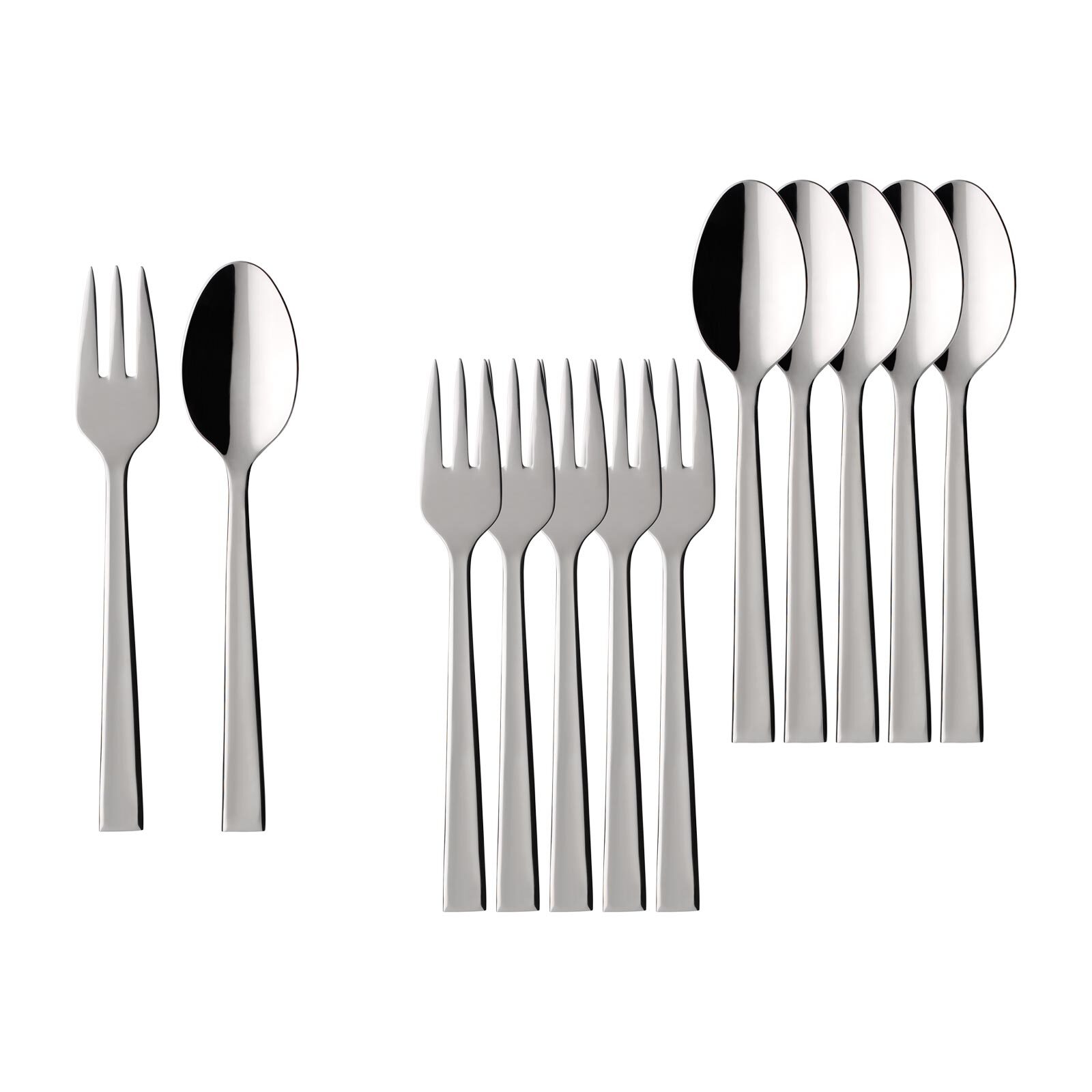 Villeroy & Boch Besteck-Set "Kaffeebesteck Bundle Victor 12er Set edelstahl" Spülmaschinenfest