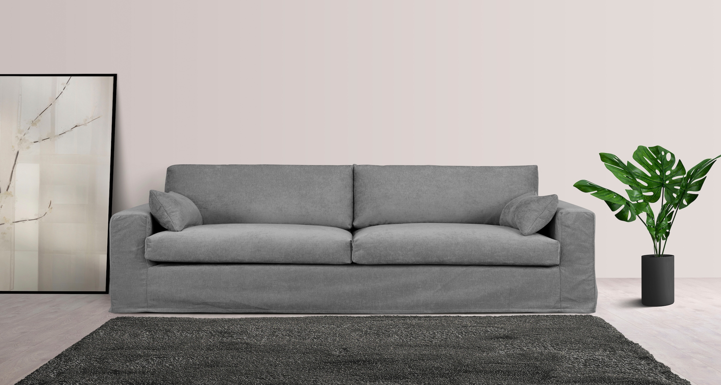 LeGer Home by Lena Gercke Big-Sofa "Sölve", mit optischer Husse, weicher Sitzkomfort