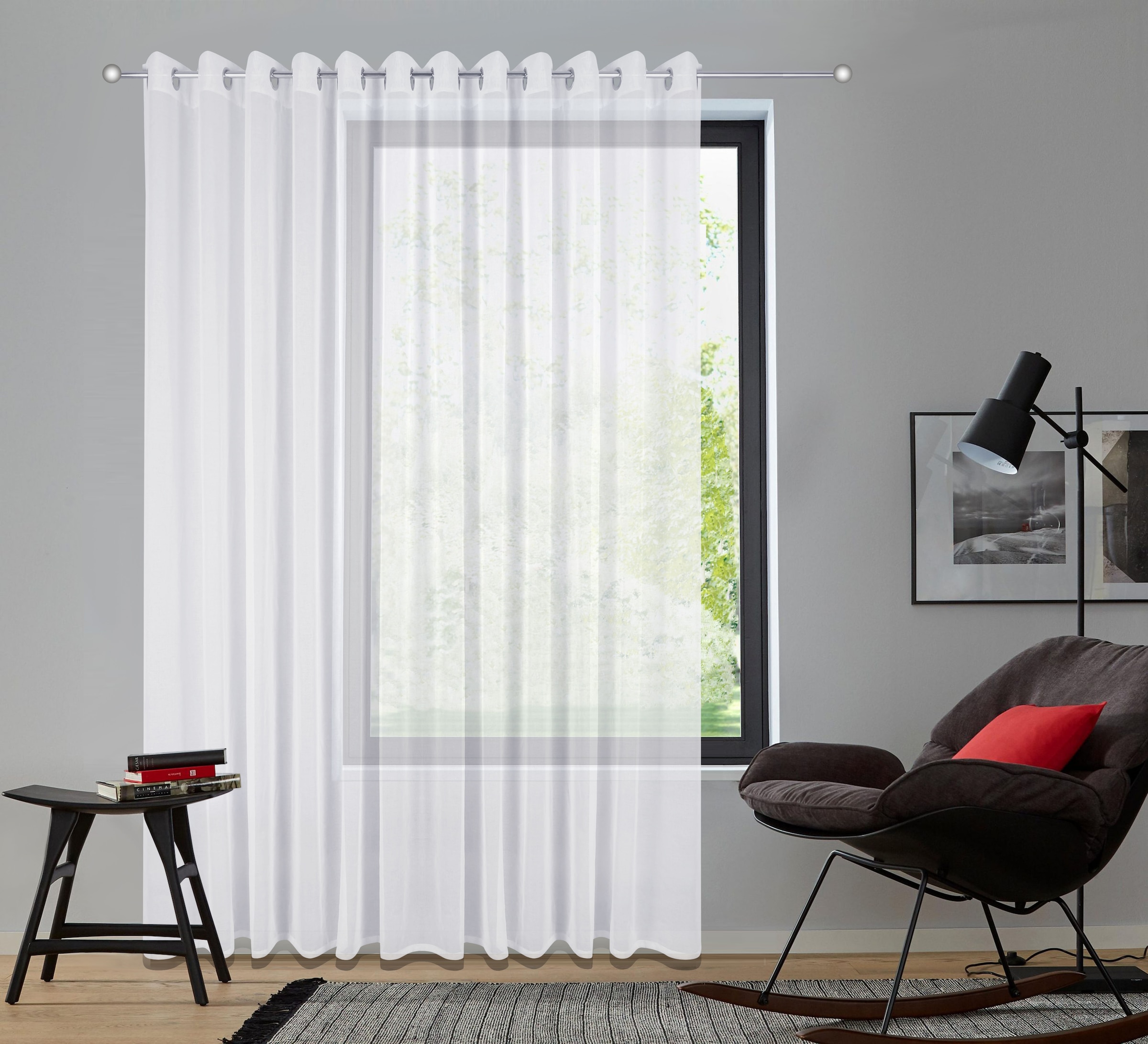 OTTO home Gardine "Dolly" Ösen 1 Stk. tlg. gewebt, Polyester, extra Breite ab 3 Meter
