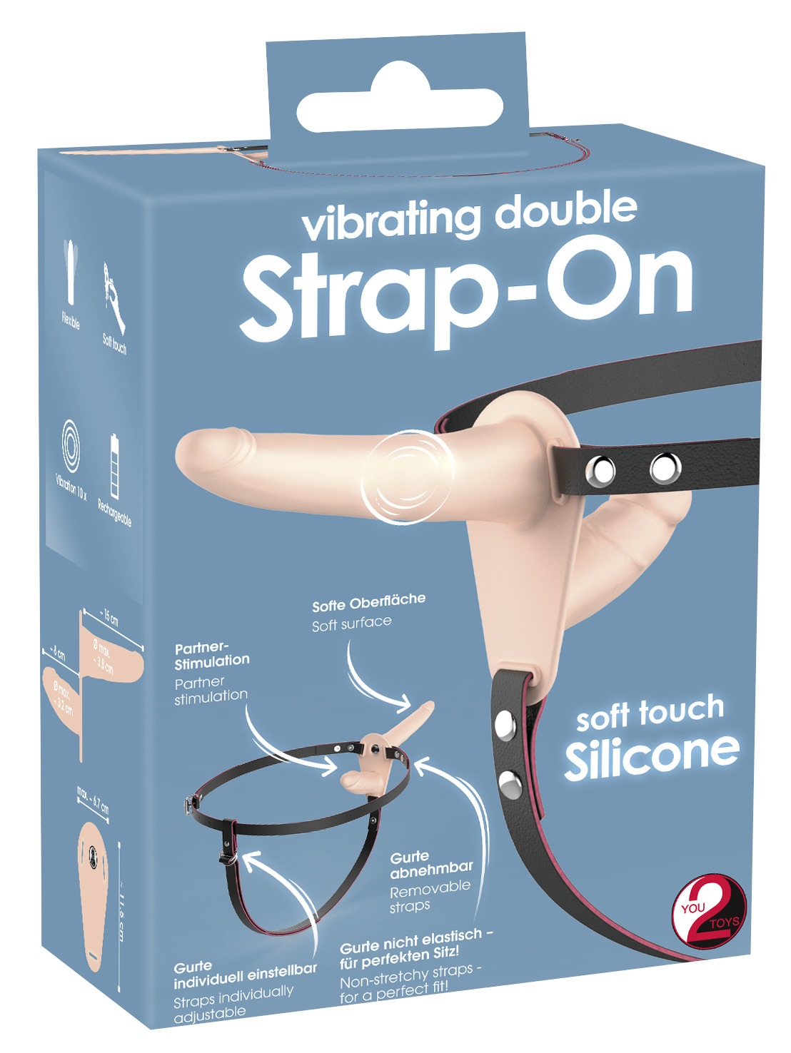 You2Toys Vibrator »Strap-On Vibrating Double Strap-On«