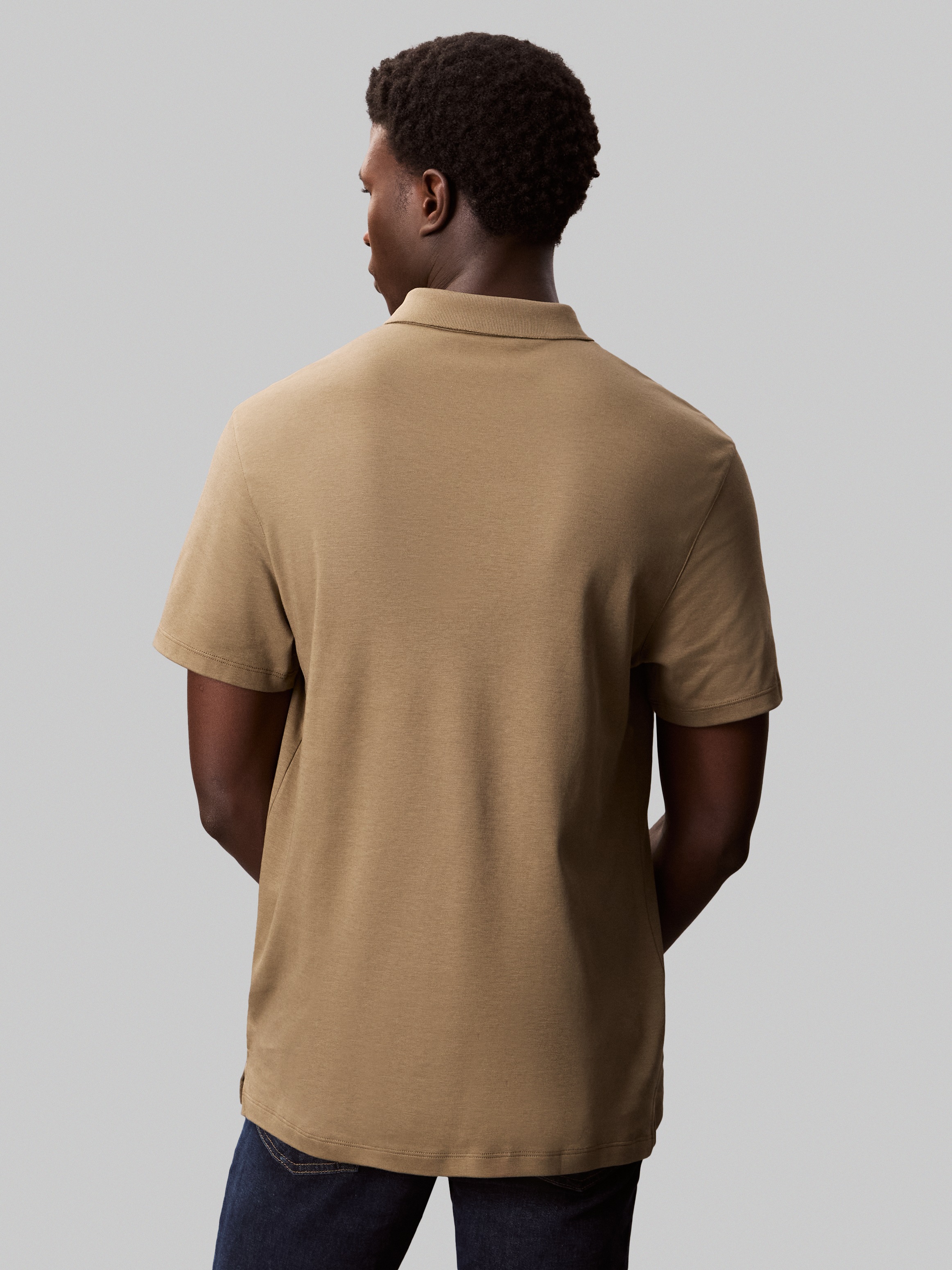 Calvin Klein Poloshirt "SS SUPIMA CHEST EMB POLO" Mit Rundhalsausschnitt günstig online kaufen