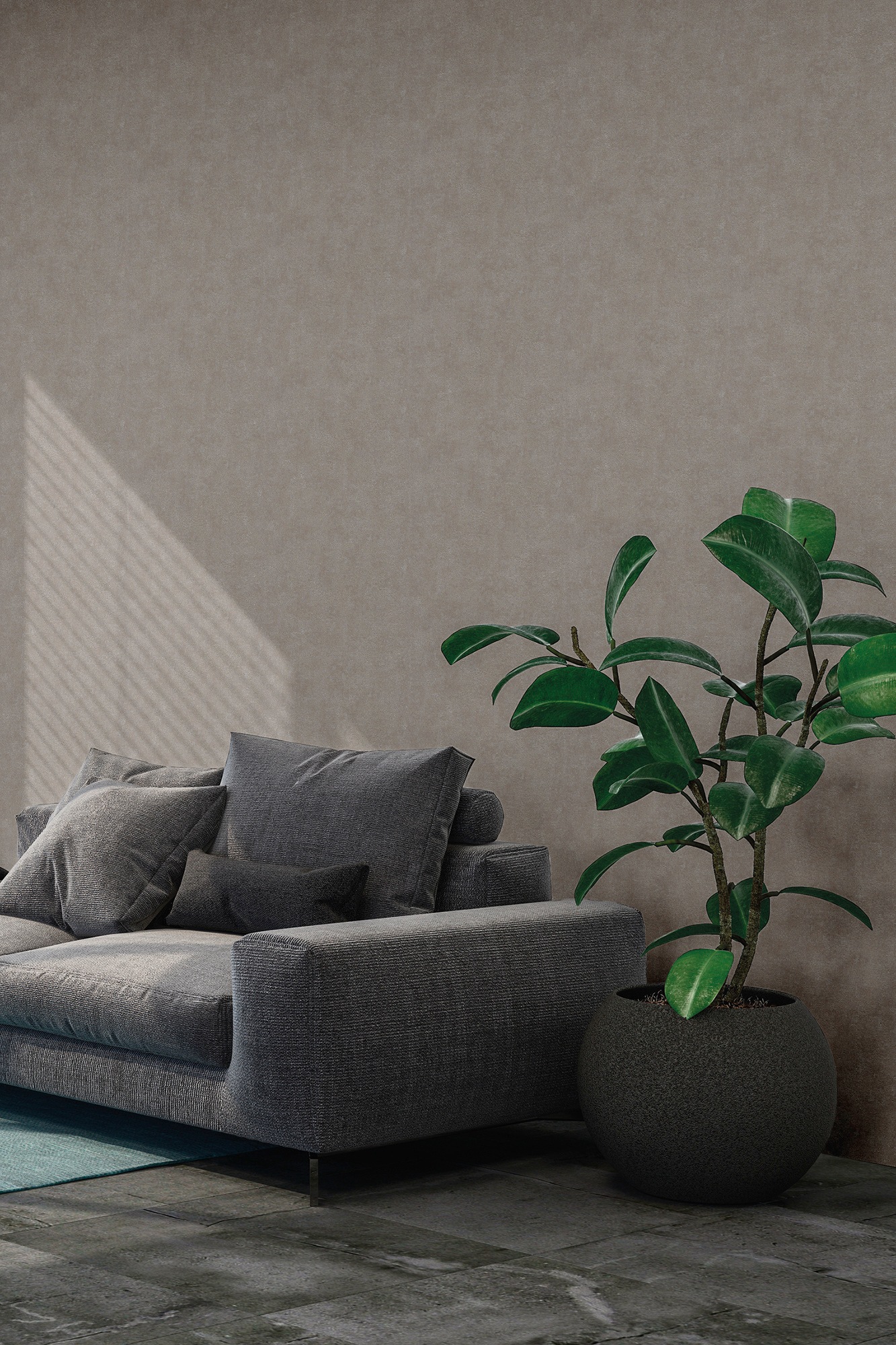 living walls Vliestapete »New Walls Loft Living in Beton Optik«, uni-einfarbig-unifarben, Uni Tapete einfarbig Tapeten Wohnzimmer Schlafzimmer Küche modern Büro