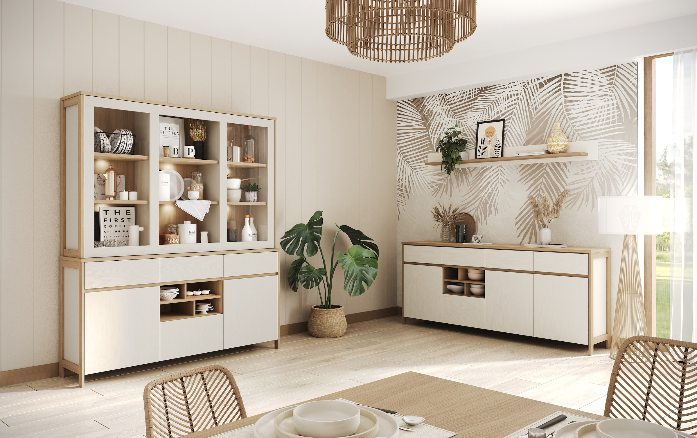 Home affaire Wandboard »Stranda, Wandregal im Scandi-Style, Wandhalter mit Ablagefläche«, vielseitig einsetzbares Hängeregal, in zwei Farben & Größen verfügbar