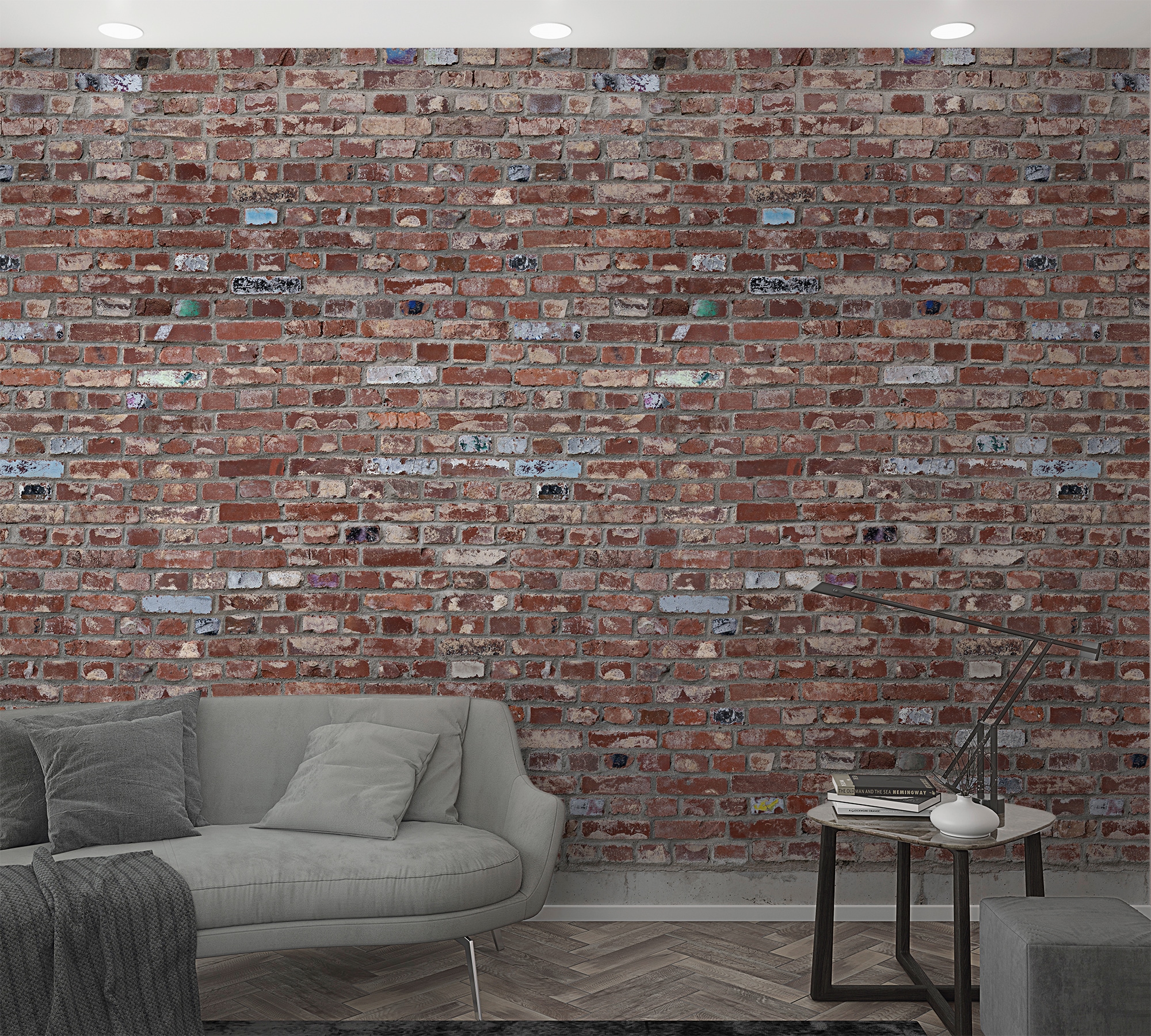 Marburg Fototapete, Steinoptik, moderne Tapete für Wohnzimmer Schlafzimmer Küche