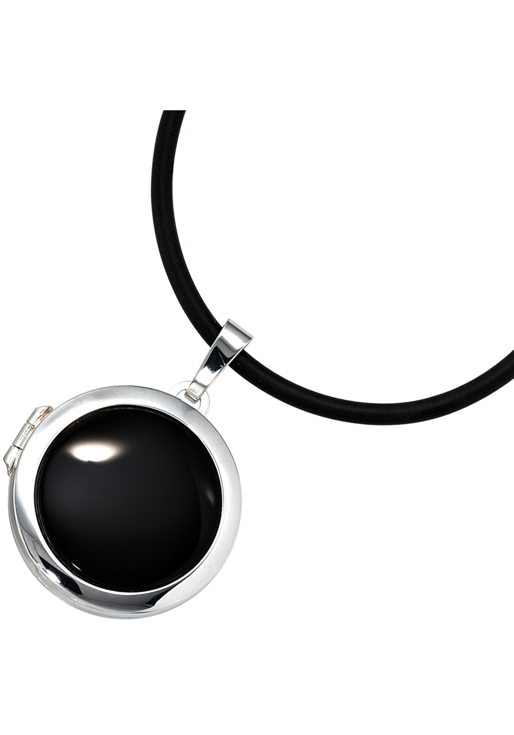 JOBO Medallionanhänger »Anhänger Medaillon rund«, 925 Silber mit Onyx