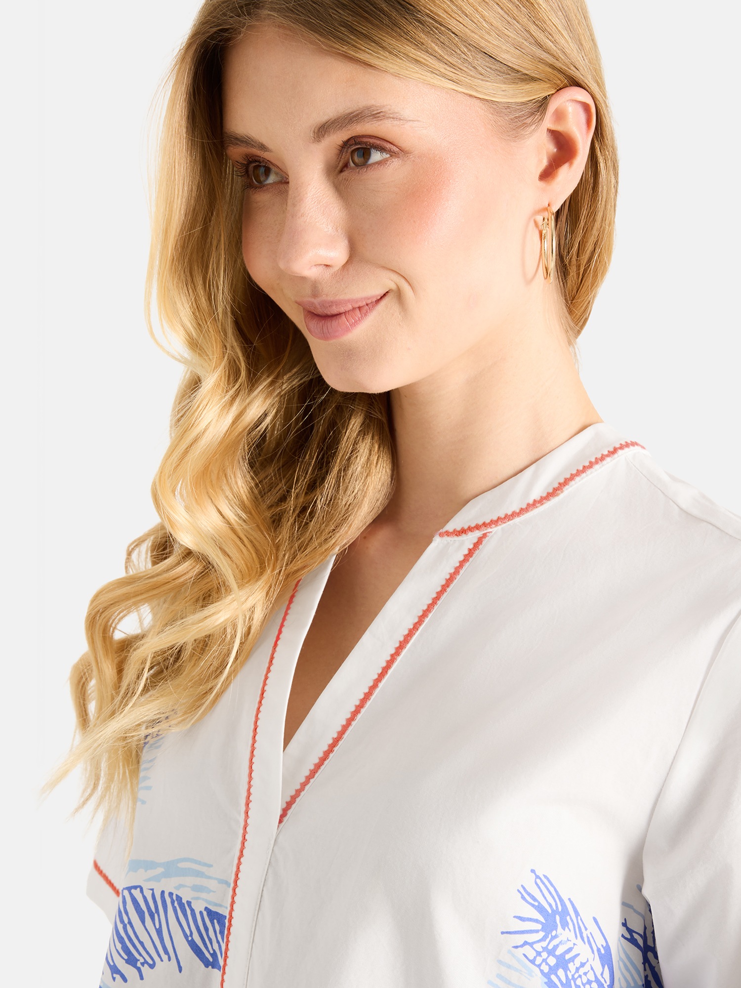 Lieblingsstück Tunikakleid »JulieL« Eingrifftaschen mit dekorativem Print, Baumwoll-Qualität