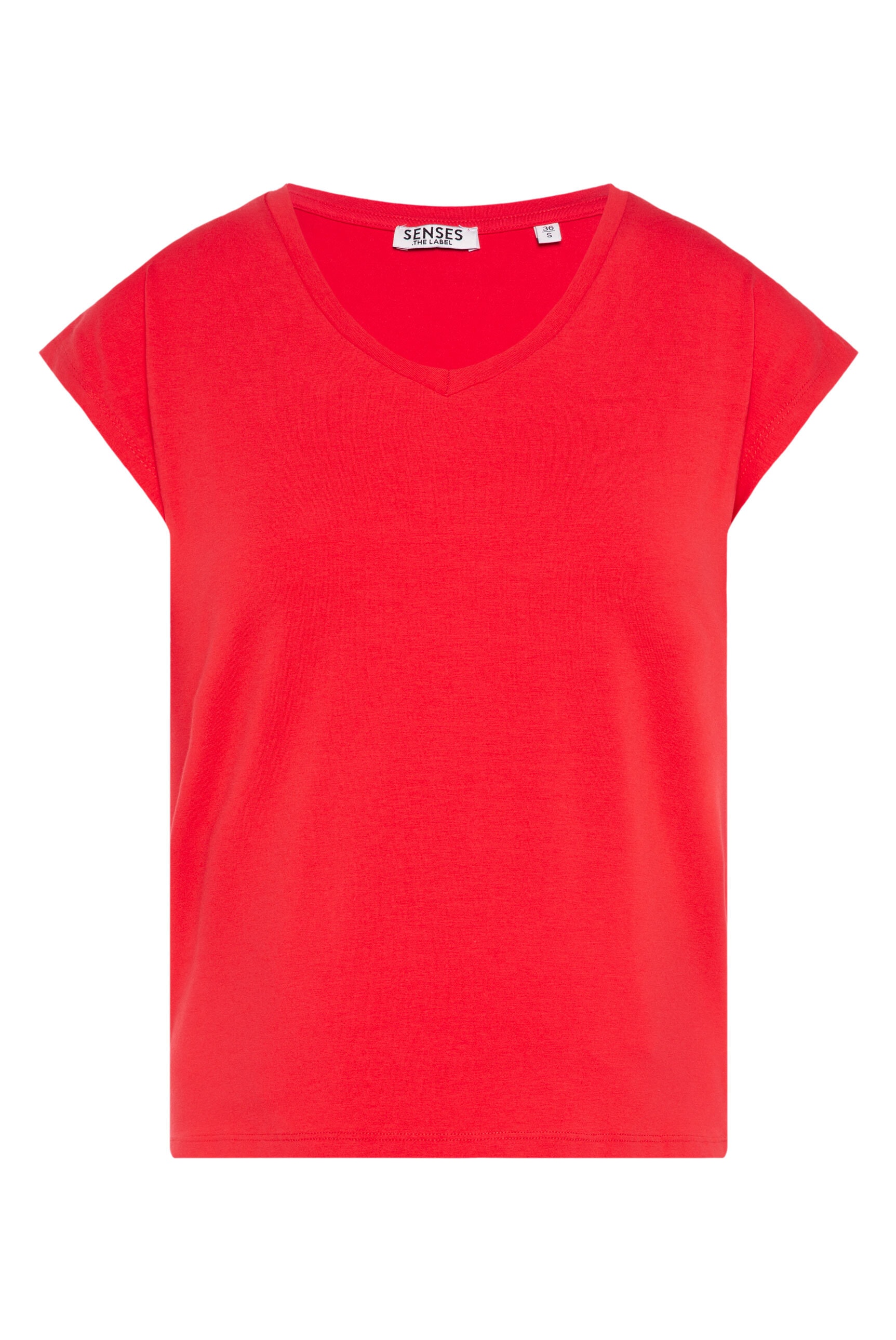 SENSES.THE LABEL V-Shirt mit überschnittenen Schultern