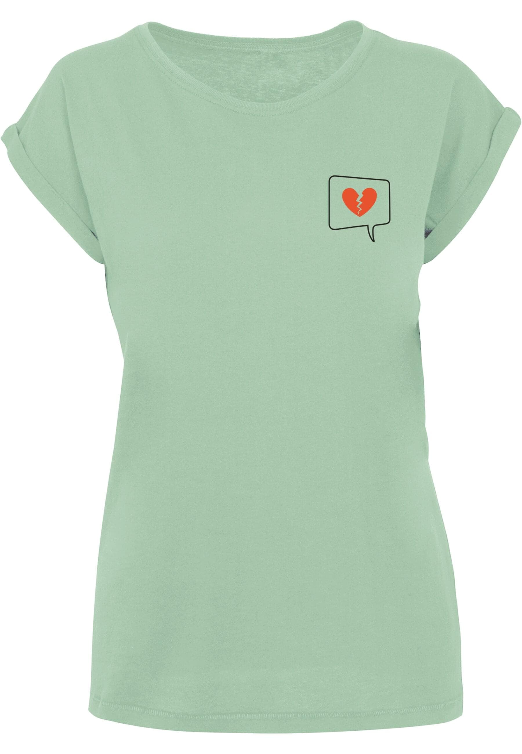 Merchcode T-Shirt "Merchcode Damen Ladies Heartbreak Extended Shoulder Tee" günstig online kaufen