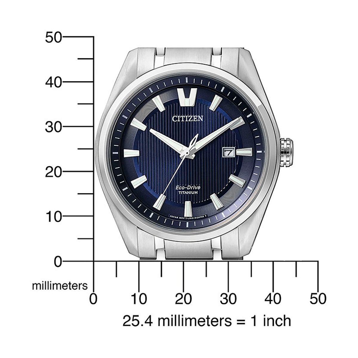 Citizen Solaruhr »Super Titanium«, Armbanduhr, Herrenuhr, Titan, Datum, Saphirglas