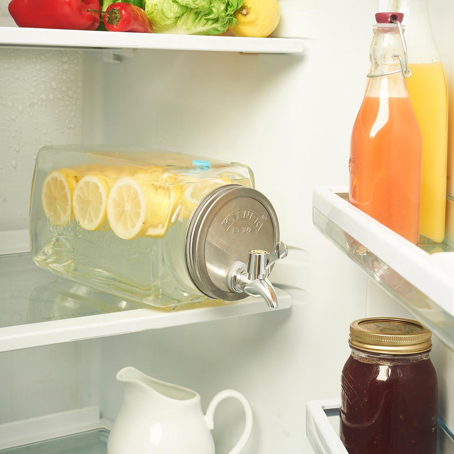 KILNER Getränkespender »"Fridge Drinks"«, für den Kühlschrank, Inhalt 3 Liter