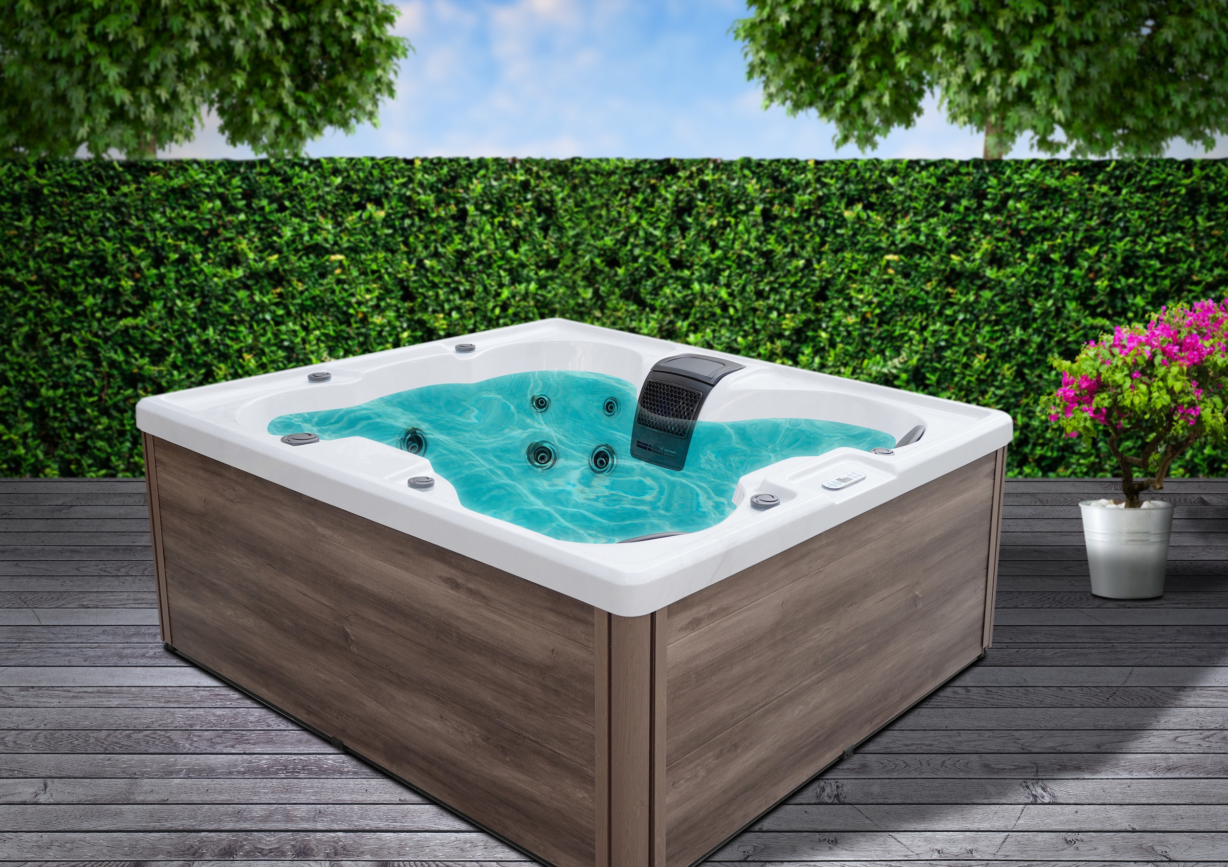 Sanotechnik Whirlpool »CATANIA«, (Set), 210x108x82 cm, inkl. Abdeckung