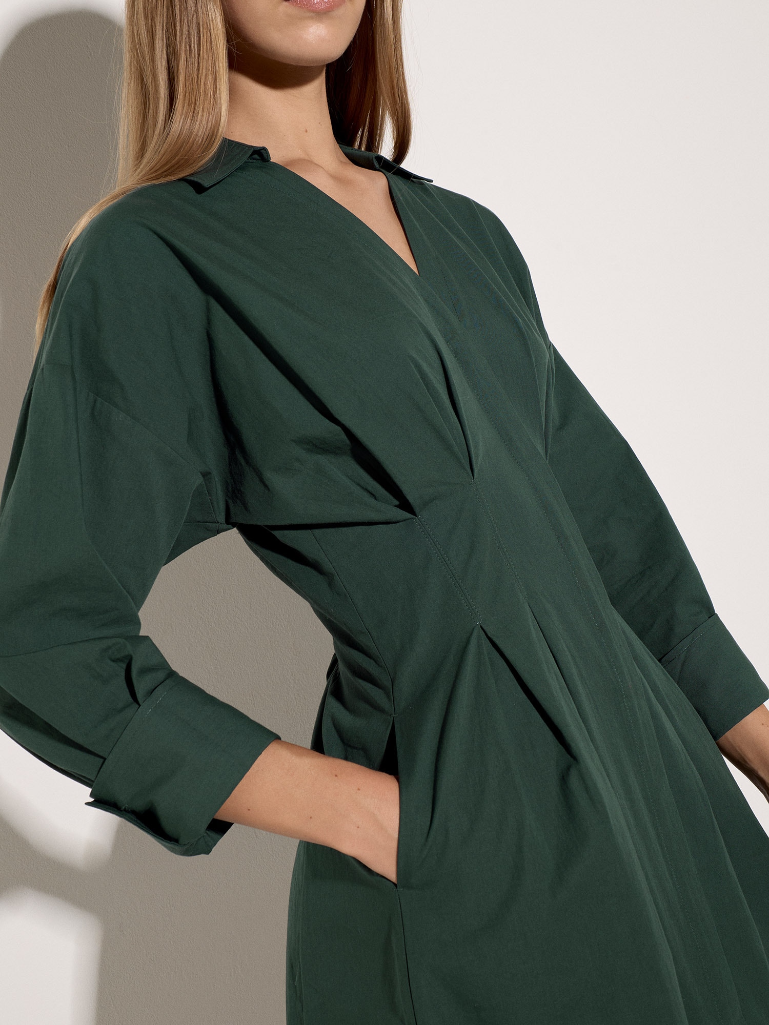 Apricot Minikleid »Hemdblusenkleid« Seitennahttaschen mit Smokdetails