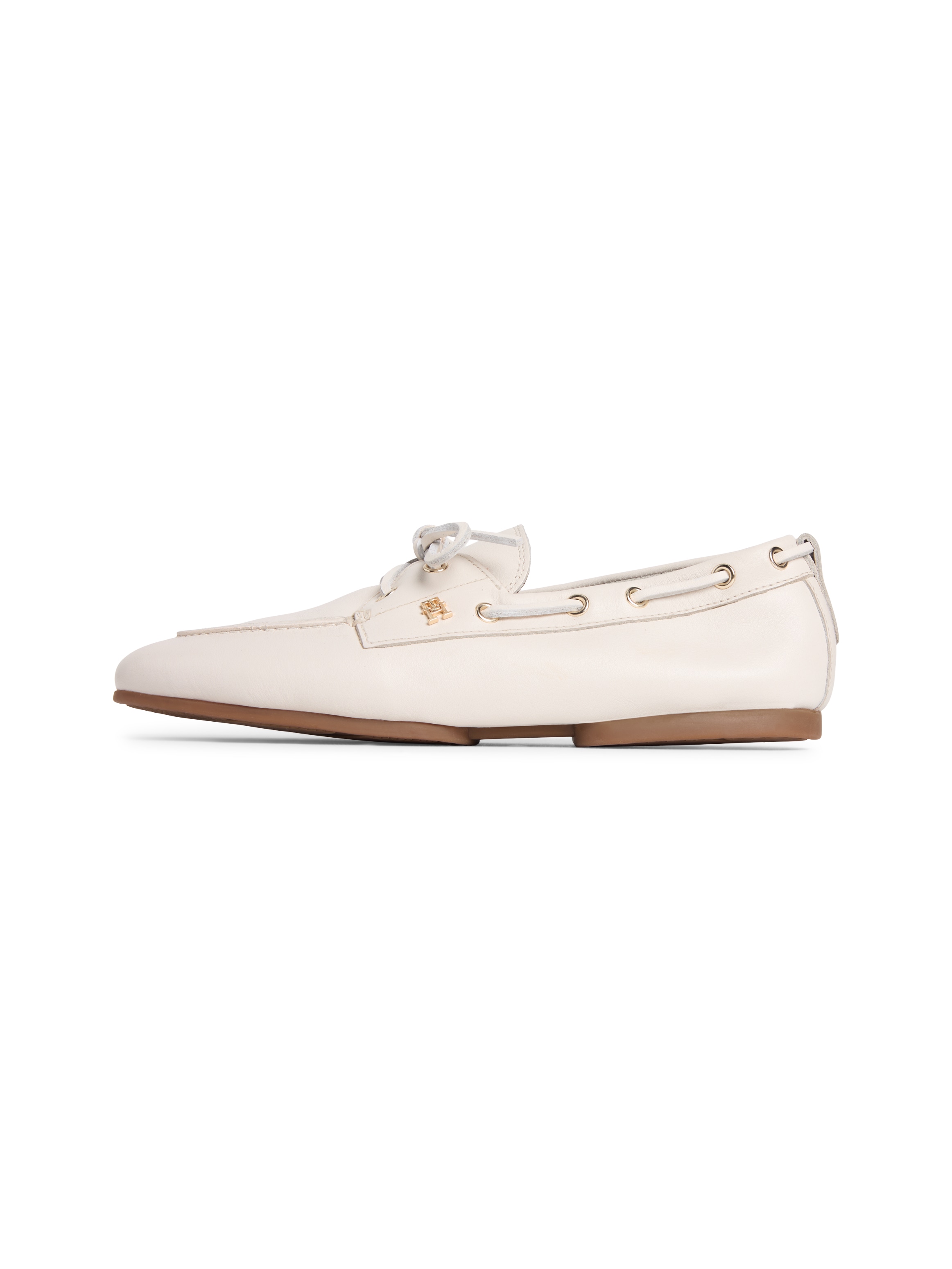 Tommy Hilfiger TH Sleek Boat Shoe Cream 37 9