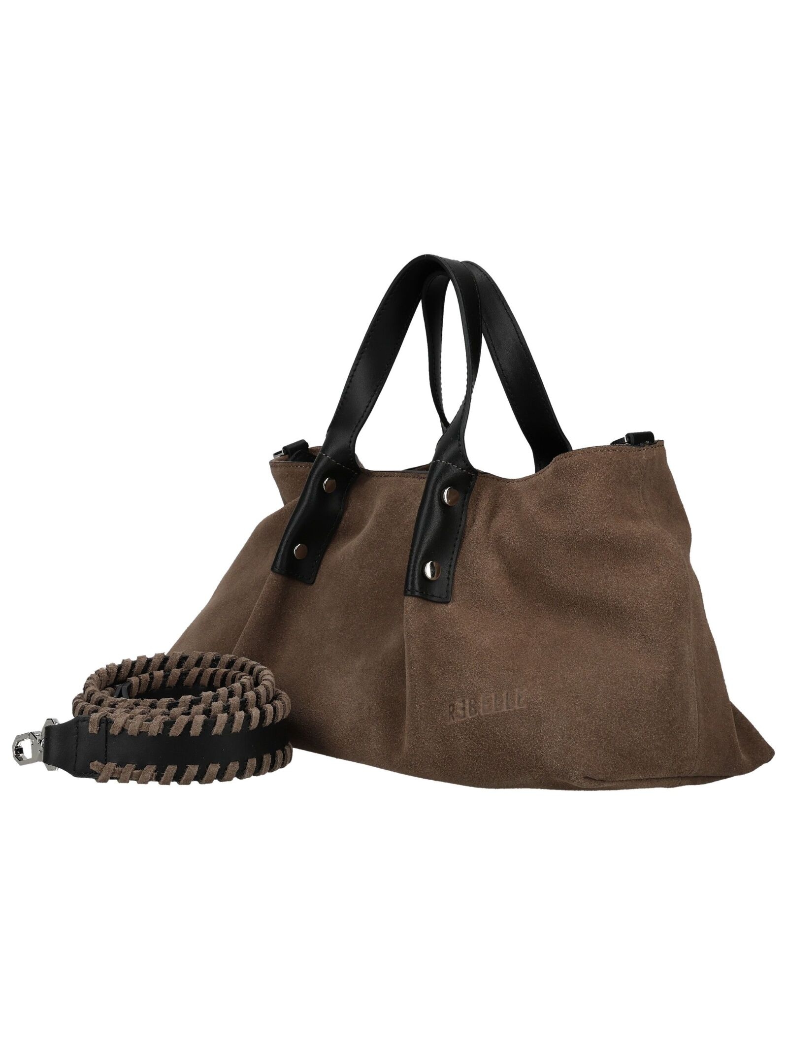 REBELLE Henkeltasche »REBELLE Taschen Veloursleder/Textil«