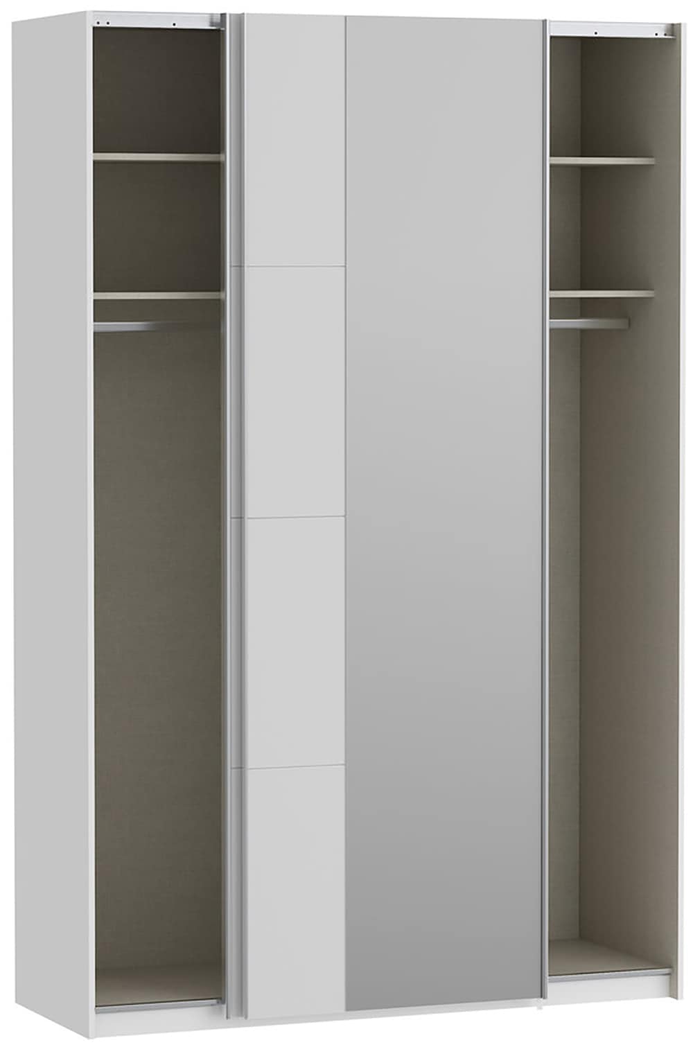 FORTE Schwebetürenschrank »Fittio. Made in Europe, 2 Schiebetüren, modernes Design«, Höhe 2,35 mtr, stehende Montage, Spiegel