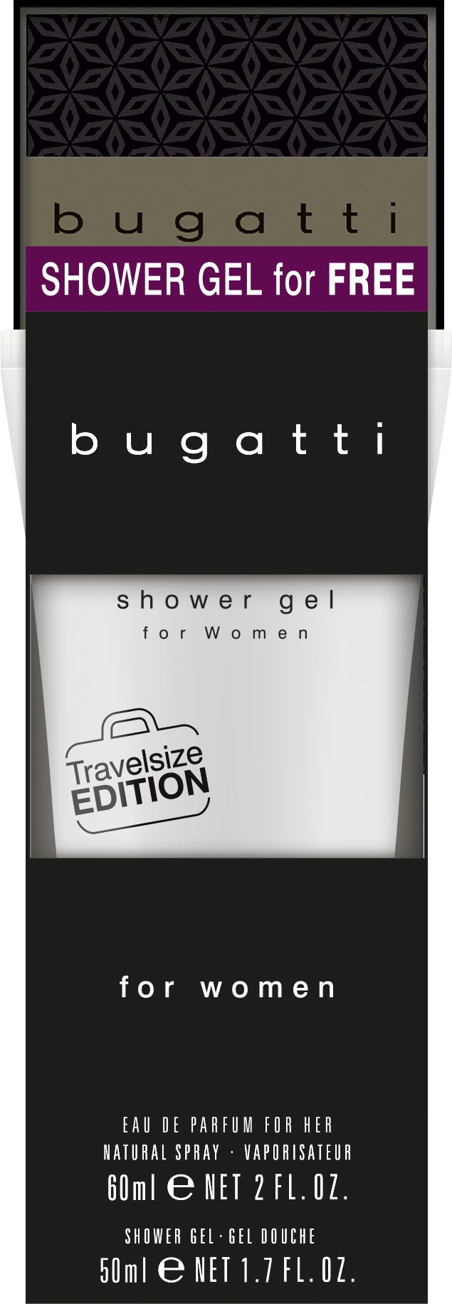 bugatti Eau BAUR EdP | 50 (2 Duschgel + de (gratis) 60 ml Intensa Eleganza Parfum tlg.) Bundle«, ml »Bugatti