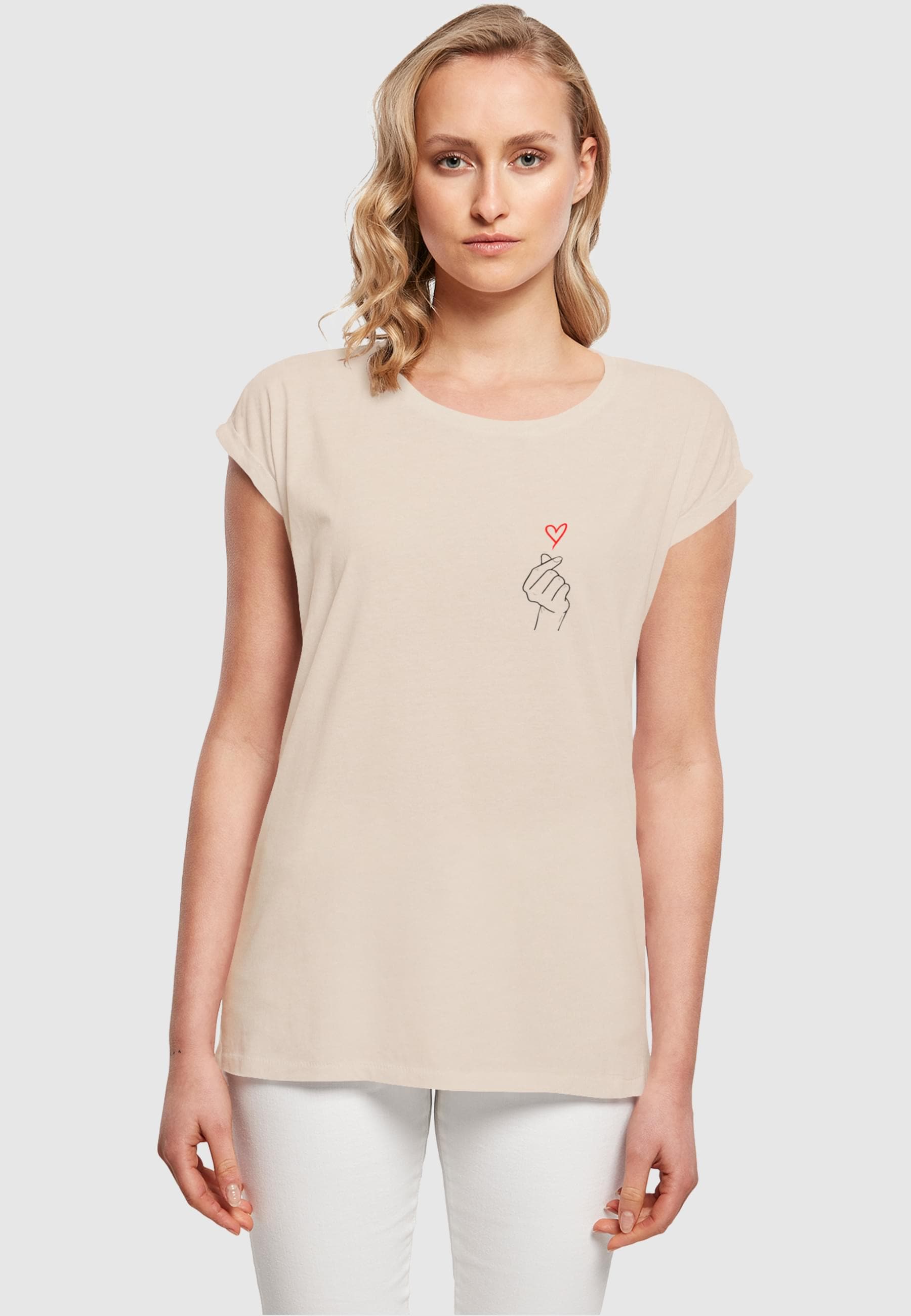 Merchcode T-Shirt »Merchcode Damen Ladies K Heart Extended Shoulder Tee«