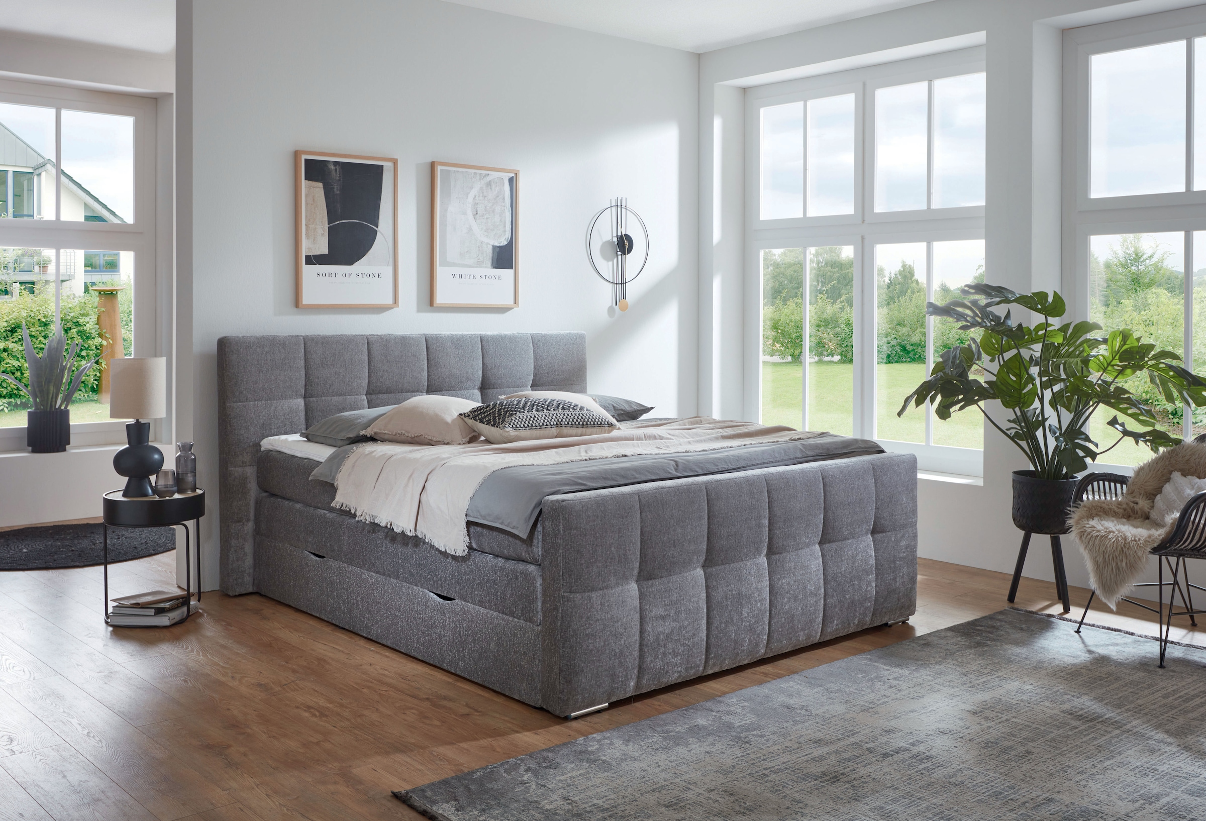Places of Style Boxspringbett »Rosà«, H3/H3, H3/H4, H4/H4 möglich