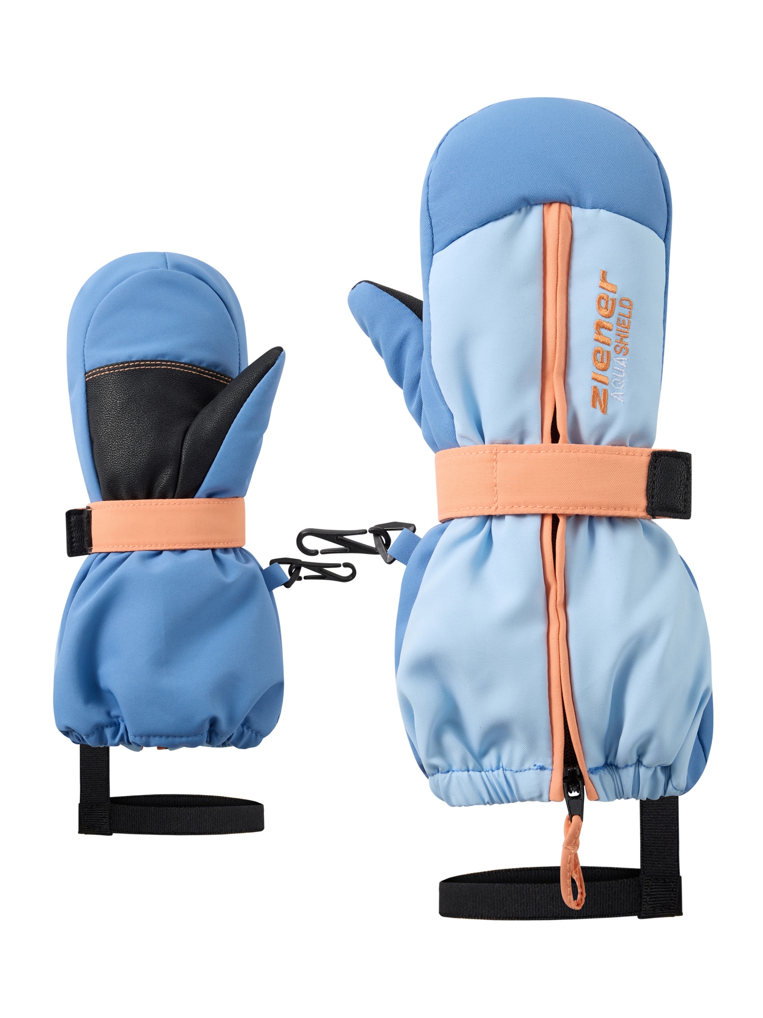 Ziener Fäustlinge "LADINI-Z AQUASHIELD KINDER" warm, wasserdicht, windddicht, atmungsaktiv, lange Stulpe