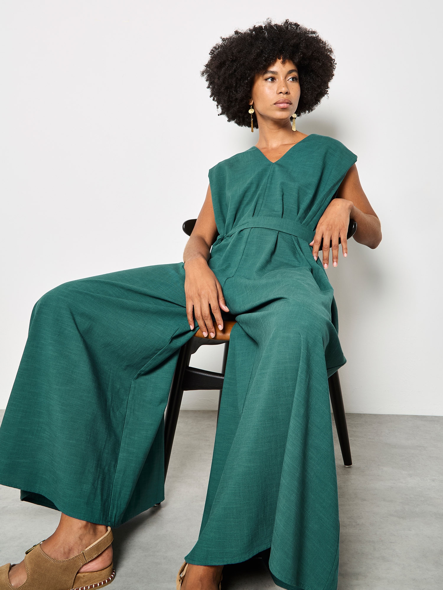 Apricot Jumpsuit »Jumpsuit« mit Stoffgürtel,  mit weitem Bein