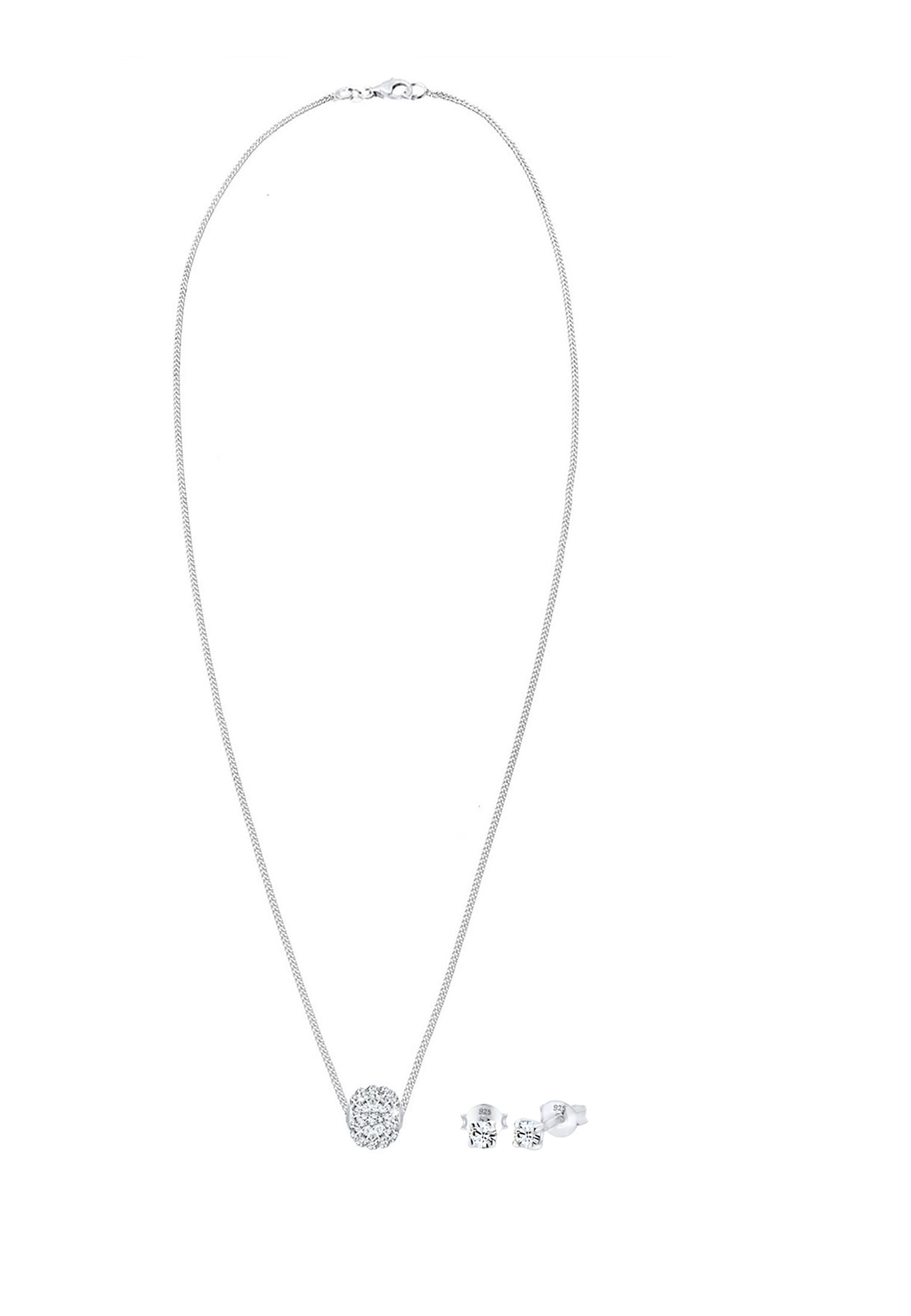Elli Schmuckset »Glas Kristalle Weiß 925 Sterling Silber«