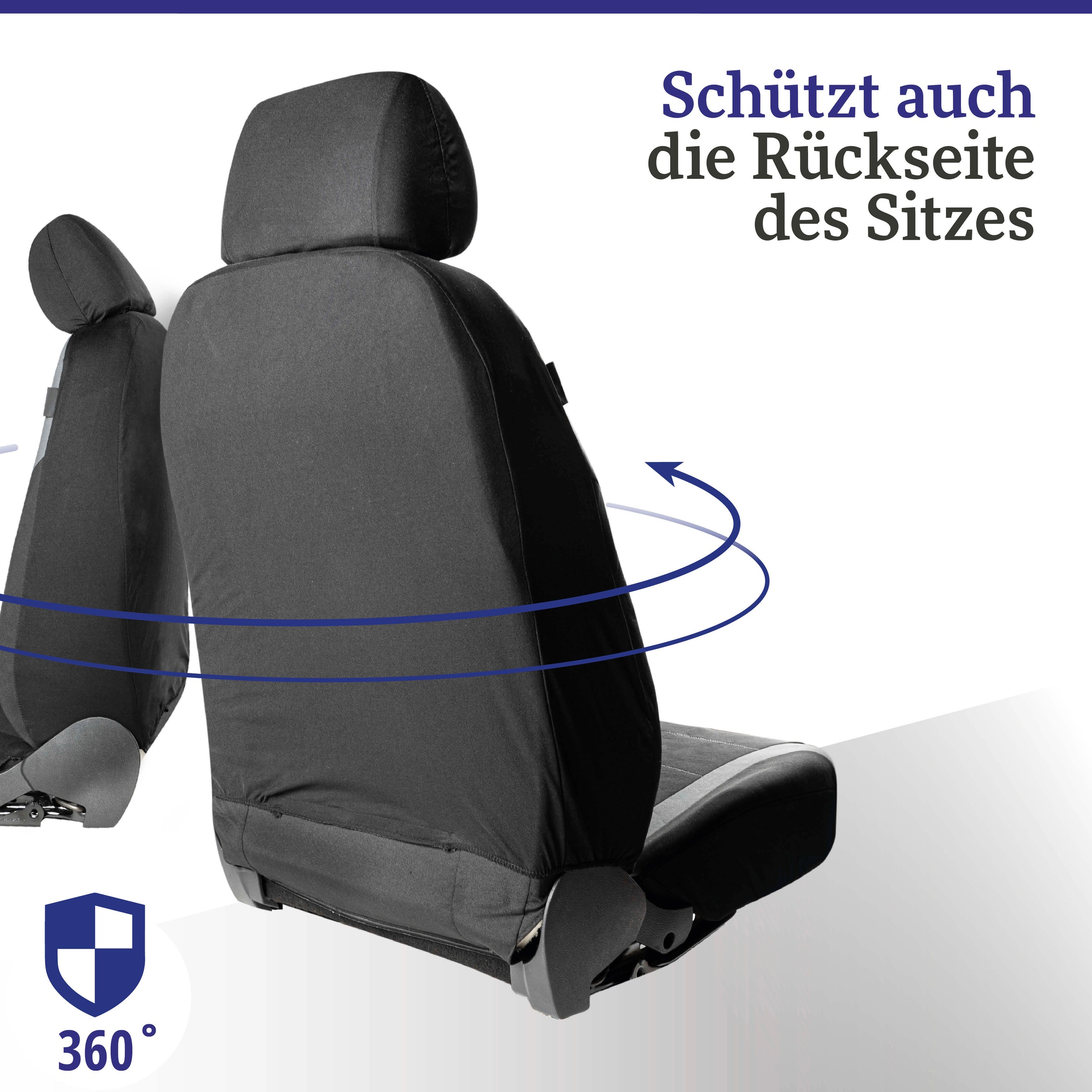 Autositzbezug ZIPP-IT Premium Velvet, PKW-Schonbezüge für 2