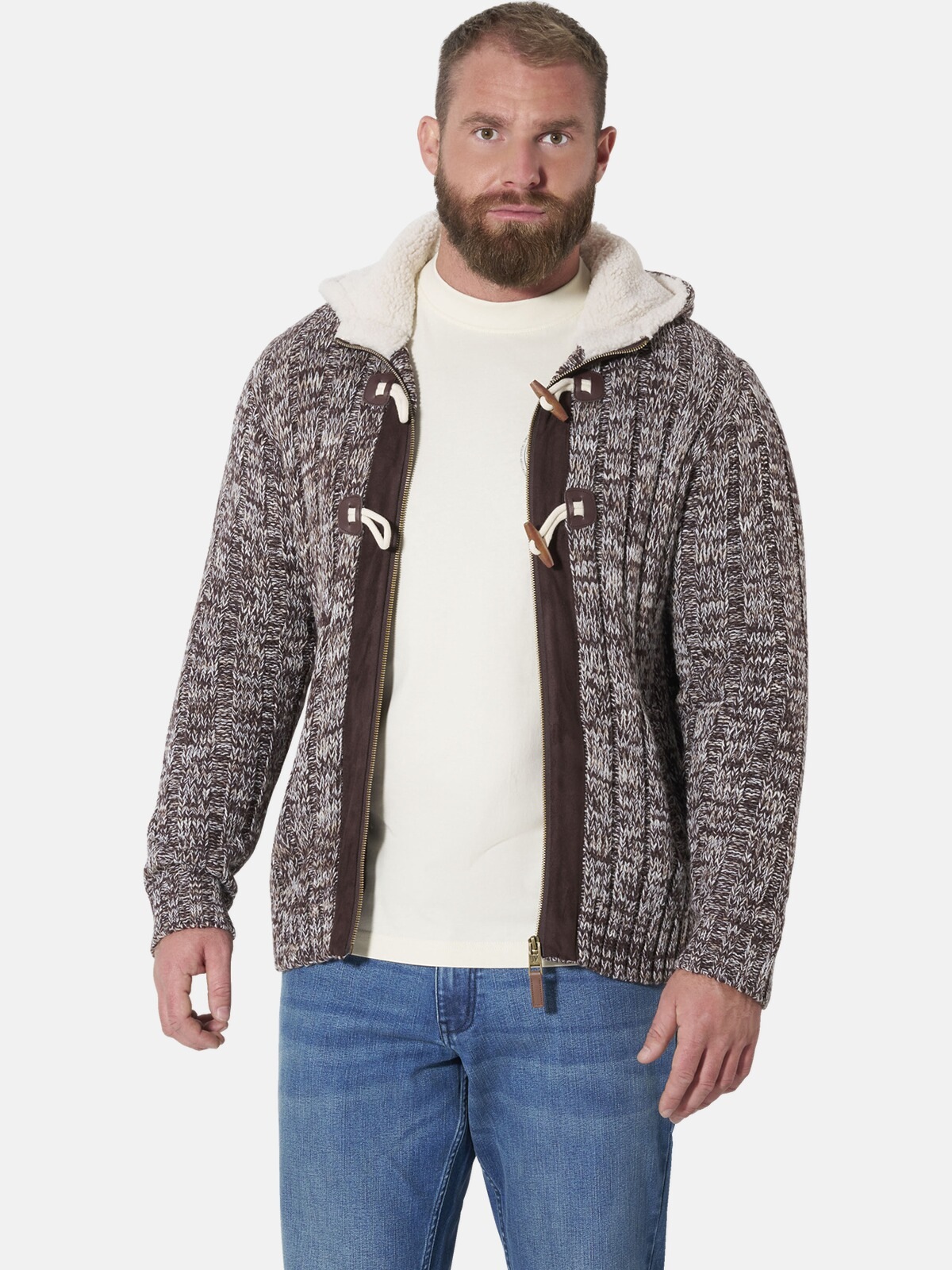 Jan Vanderstorm Kapuzenstrickjacke »Outdoor Strickjacke EIRBORG«