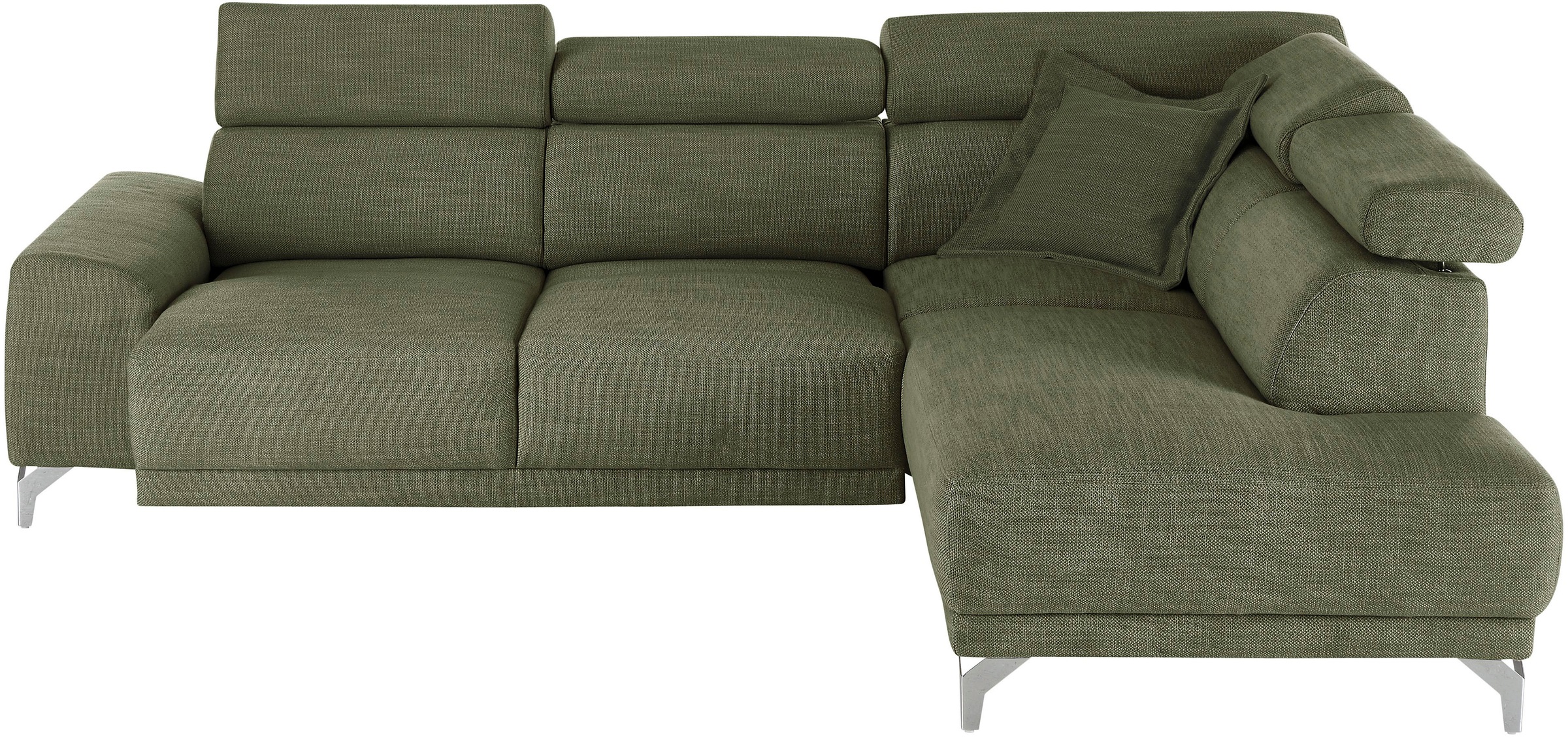 3C Candy Ecksofa »Greve Sofa immer mit manuelle Kopfteilverstellungen, modern, elegant«, wahlweise motorischer Sitzvorzug, bequem und zeitlos, L-Form