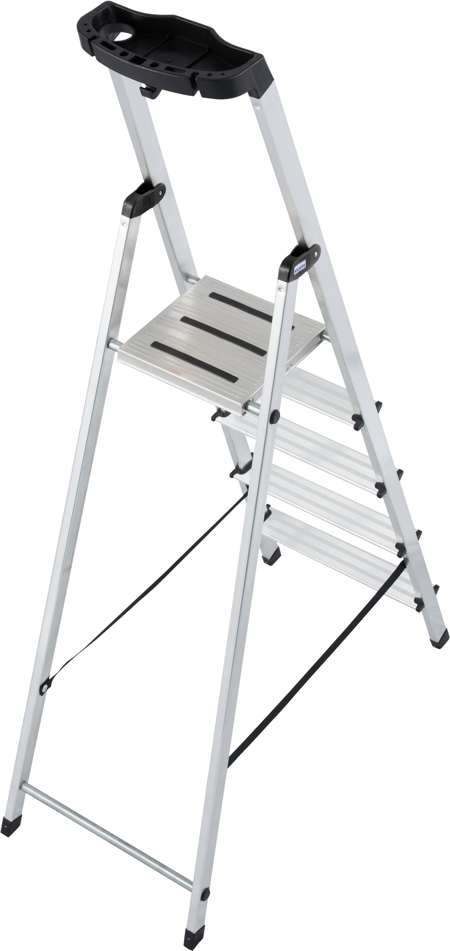 KRAUSE Stehleiter »Safety«, Aluminium, 1x5 Stufen, Arbeitshöhe ca. 305 cm