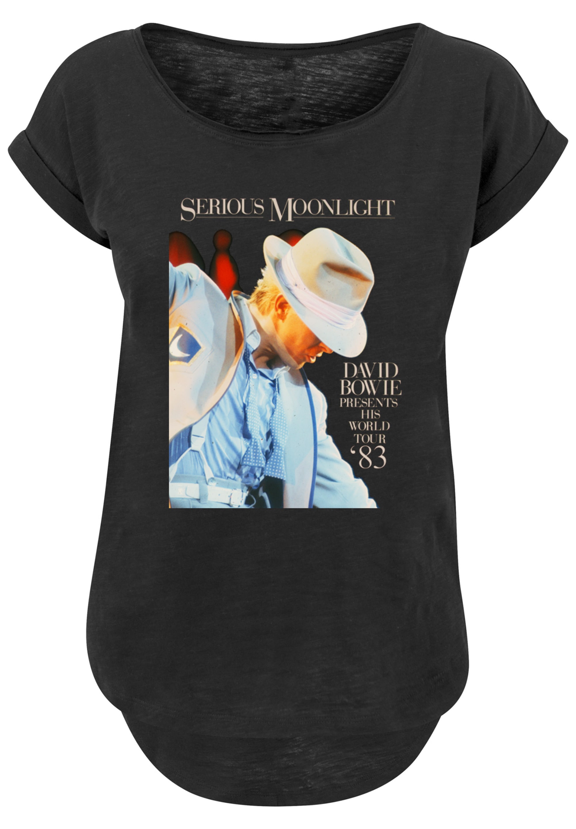 F4NT4STIC T-Shirt »David Bowie Serious Moonlight«, Print