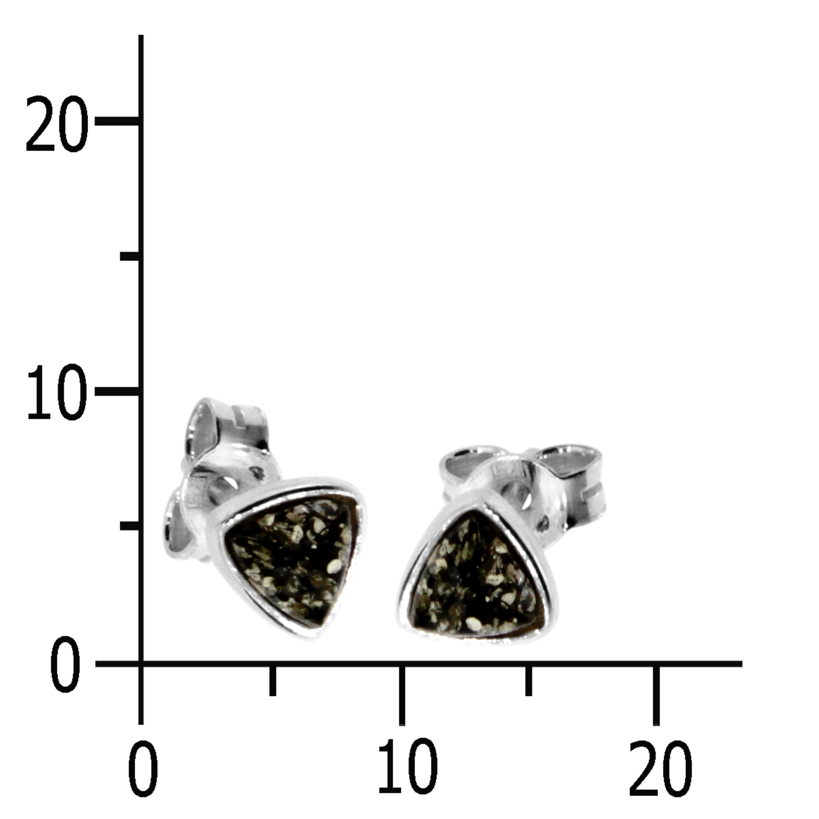OSTSEE-SCHMUCK Paar Ohrstecker »- Classic 5x5x5 mm - Silber 925/000 - Bernstein«