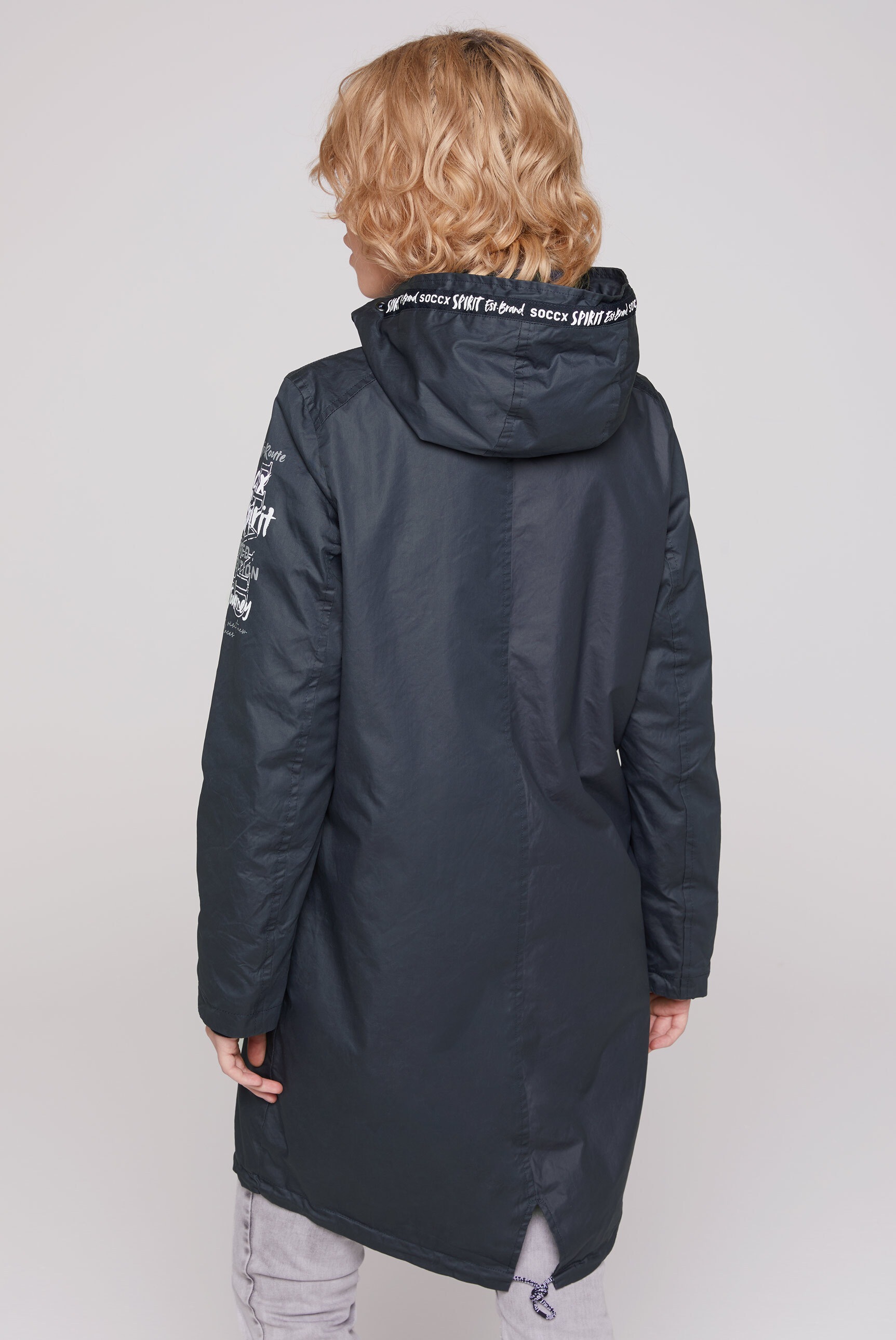 SOCCX Parka, mit Kapuze, mit Windfangleiste