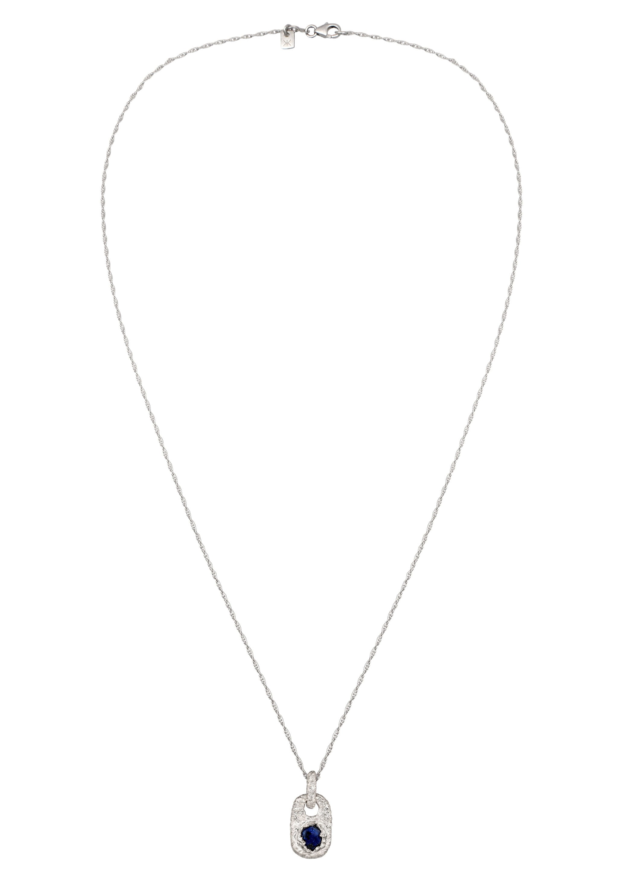 Kuzzoi Kette mit Anhänger »Halskette Lapis Lazuli Blau 925 Sterling Silber«
