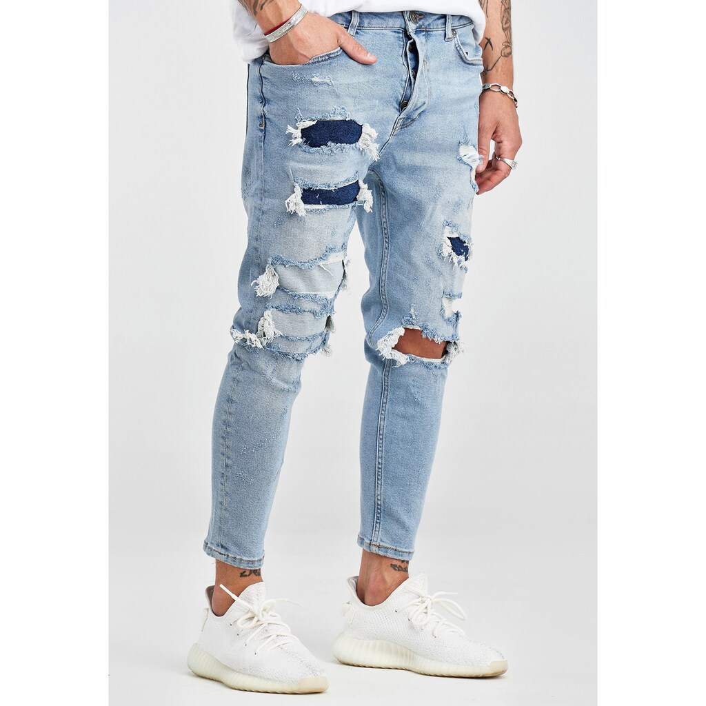 2Y Premium Slim-fit-Jeans »KIAN«, mit Destroyed-Elementen