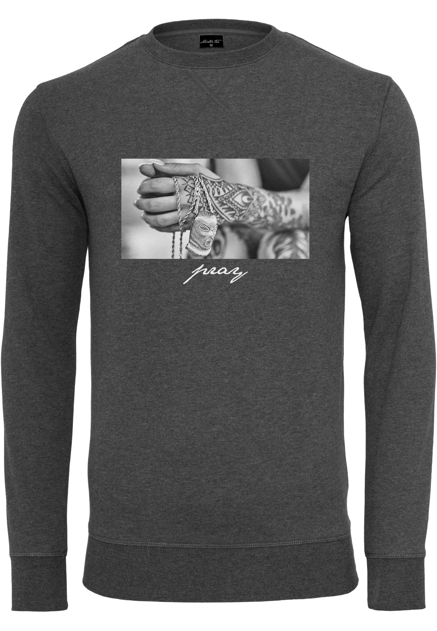 MisterTee Rundhalspullover "MisterTee Herren Pray 2.0 Crewneck" 1 Stk. tlg. günstig online kaufen