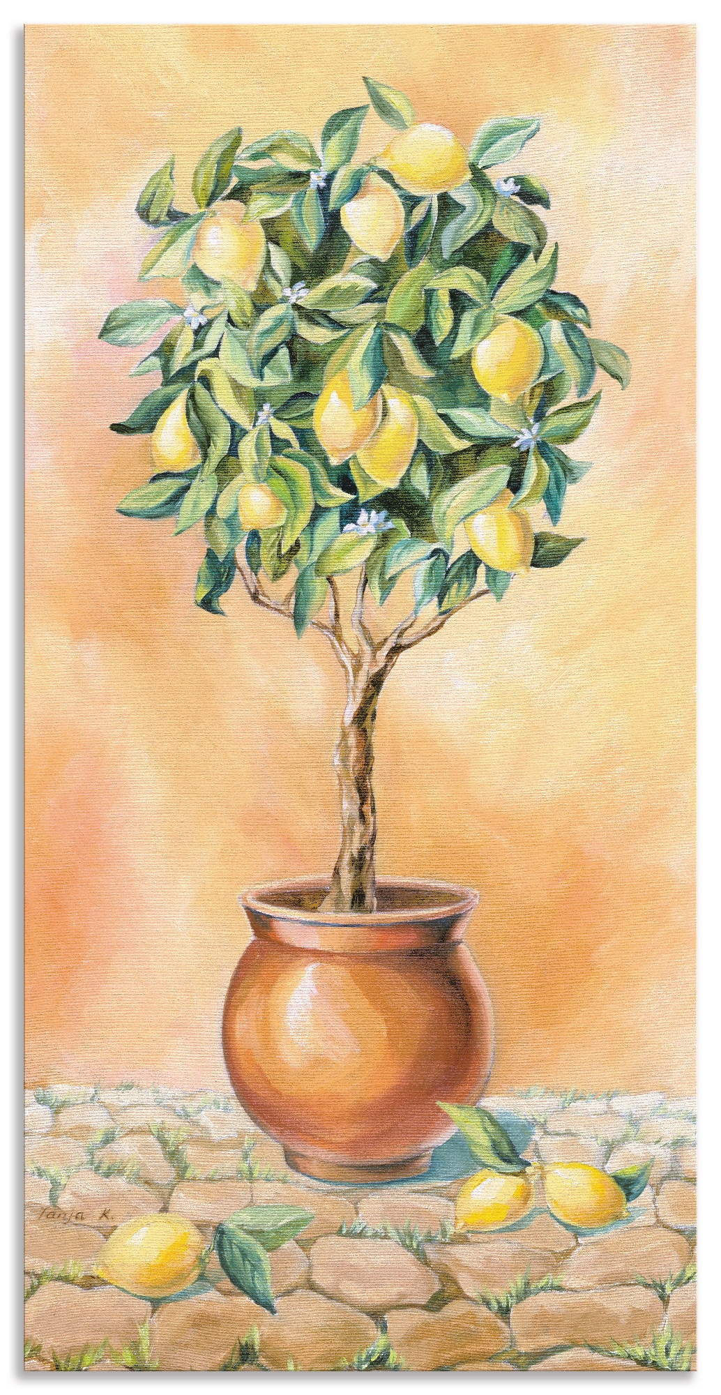 Artland Wandbild "Zitronenbaum I" Pflanzen 1 Stk. tlg. als Alubild, Outdoor günstig online kaufen