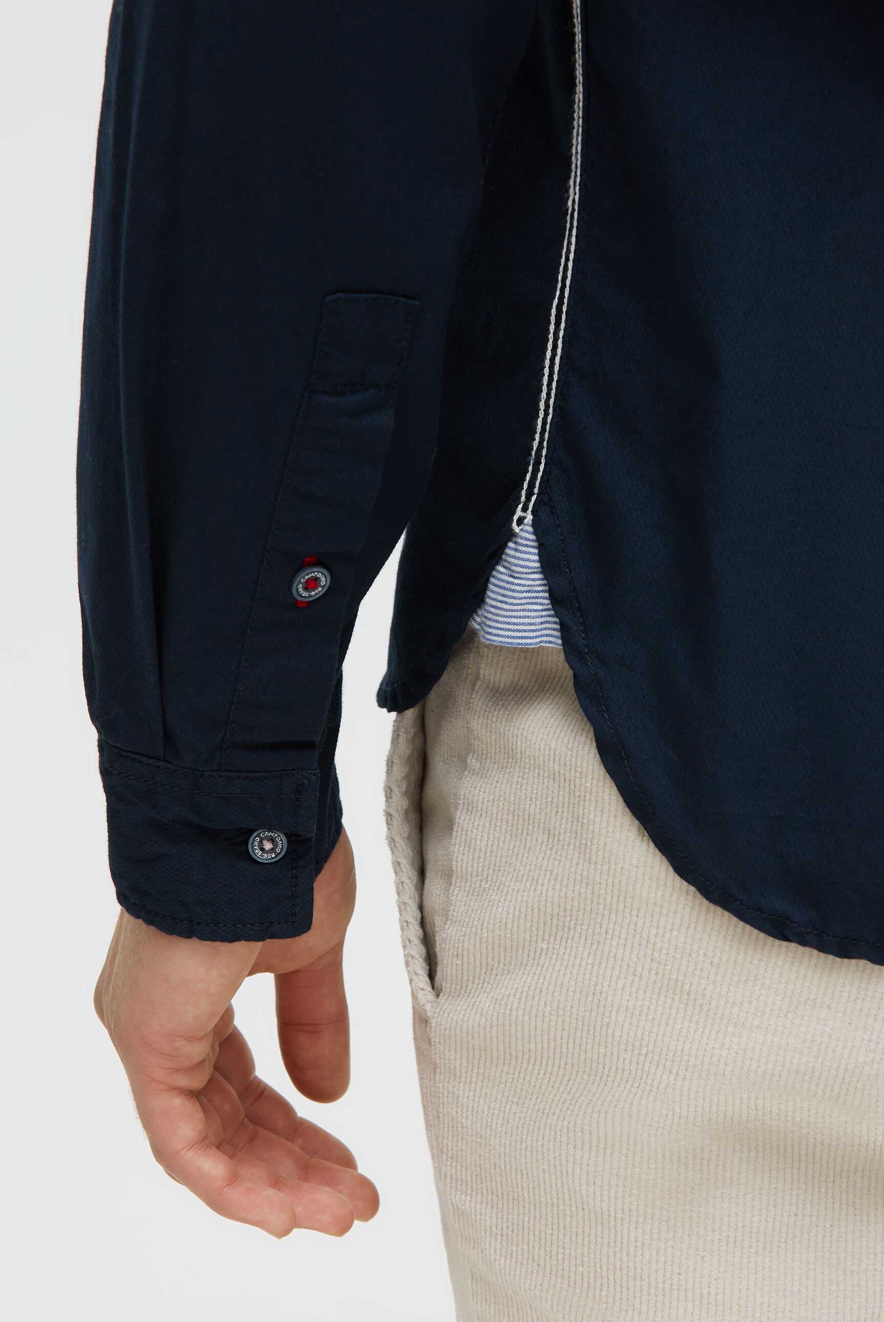 CAMP DAVID Langarmhemd mit Kentkragen