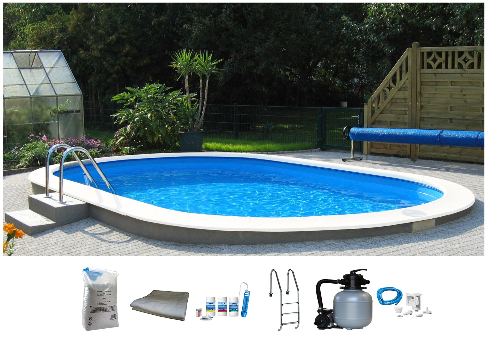 my POOL BWT Ovalpool "PREMIUM mit blauer Innenfolie" Höhe 120 cm, in versch günstig online kaufen