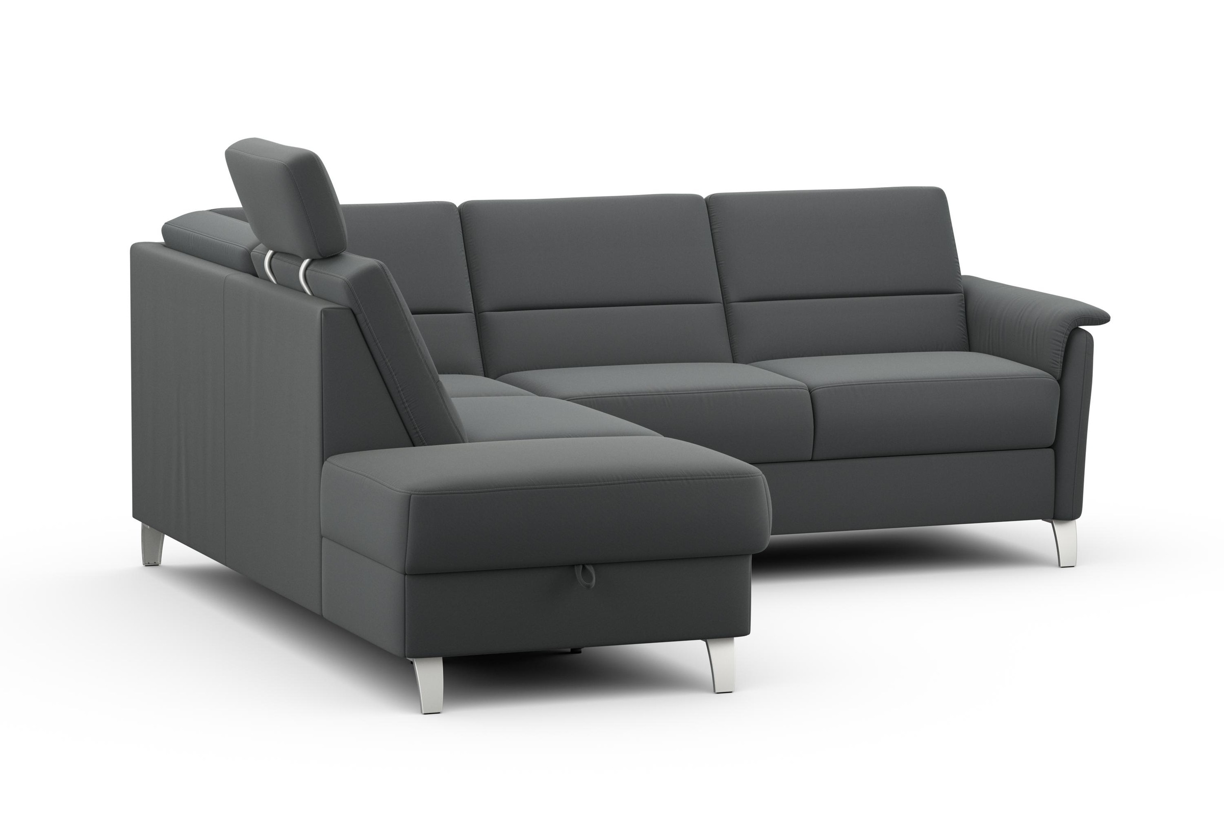 sit&more Ecksofa »Palmera L-Form«, Federkern, wahlweise mit Bettfunktion und mit/ohne Stauraum