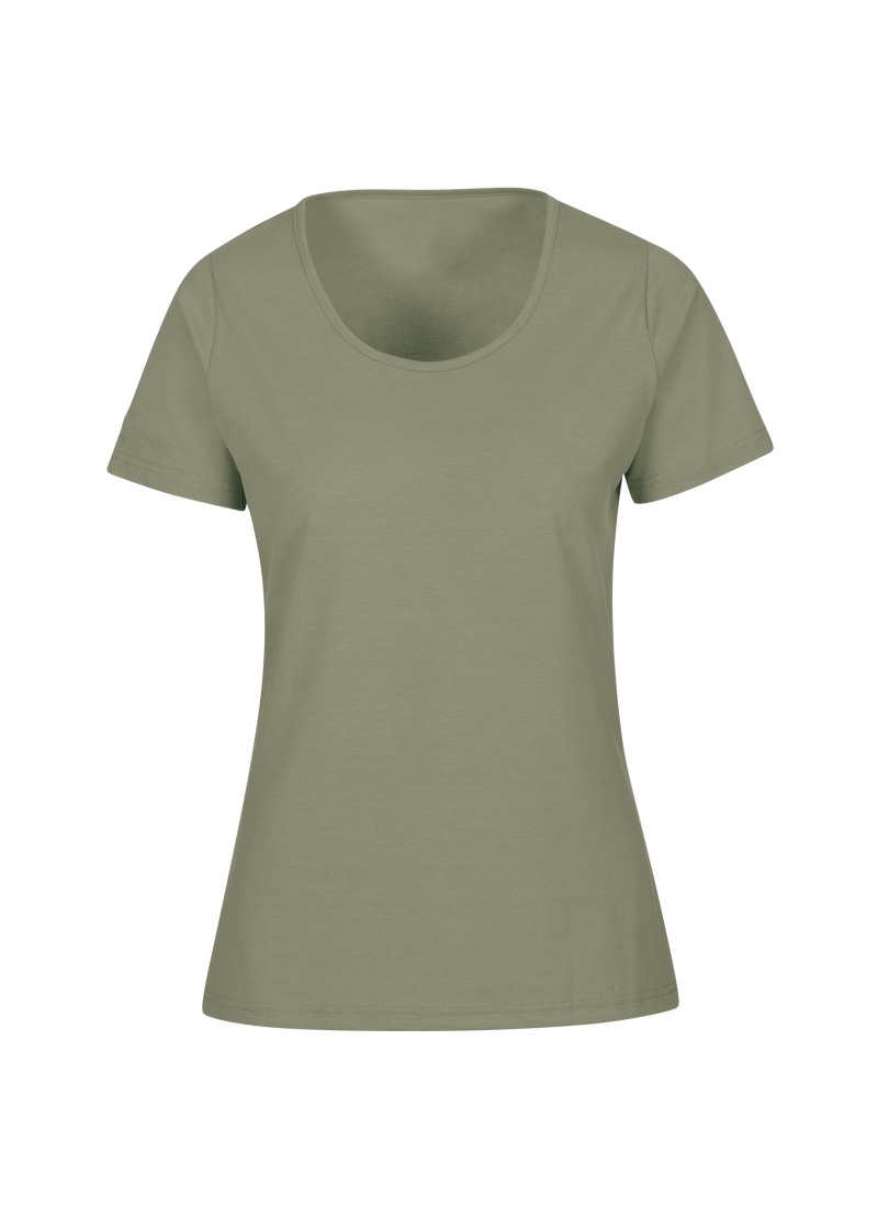 Trigema T-Shirt "TRIGEMA Damen T Shirt aus Biobaumwolle" 1 günstig online kaufen