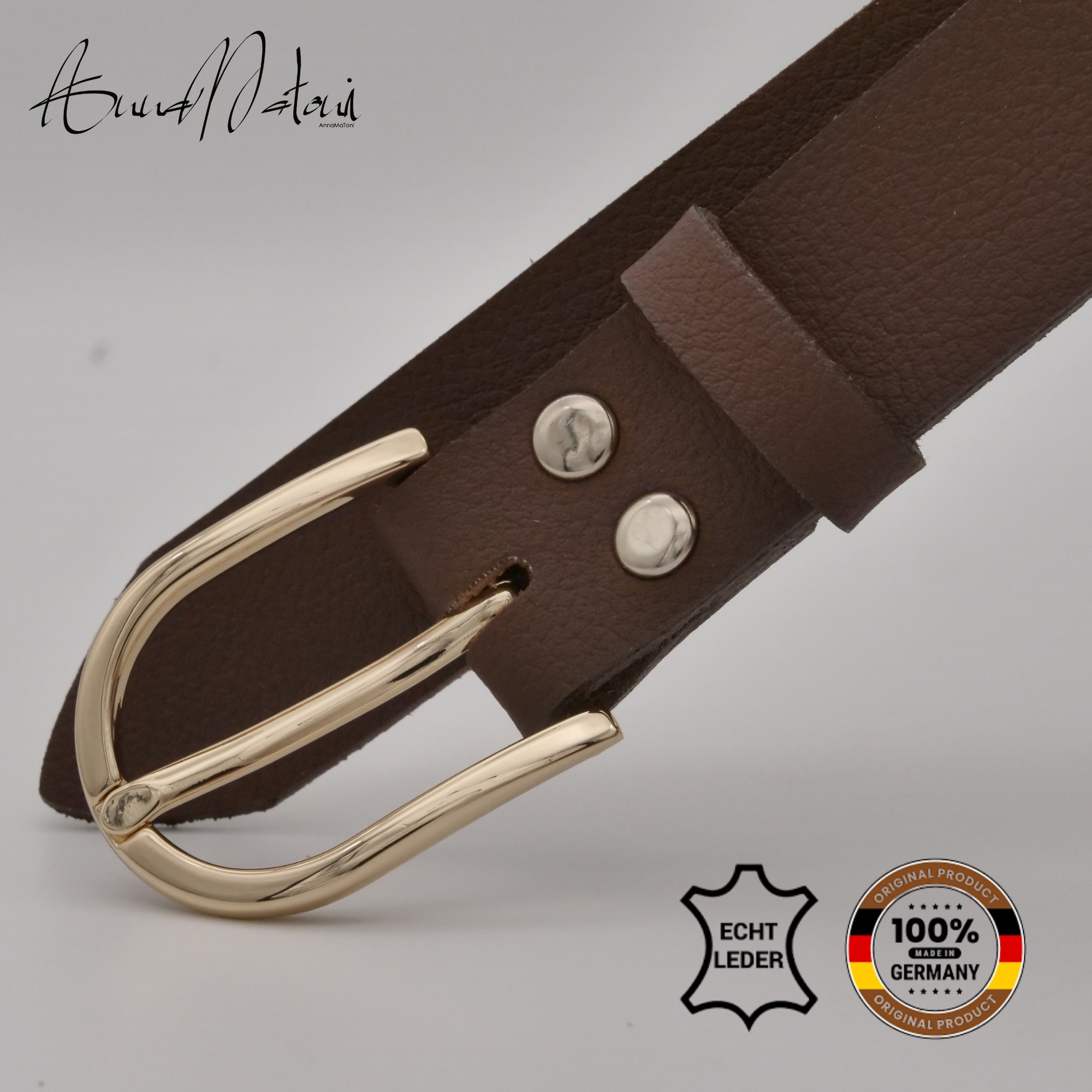 Thumbnail - AnnaMatoni Ledergürtel "AnnaMatoni Damen Ledergürtel Basic Gürtel 3cm breit echt Leder"