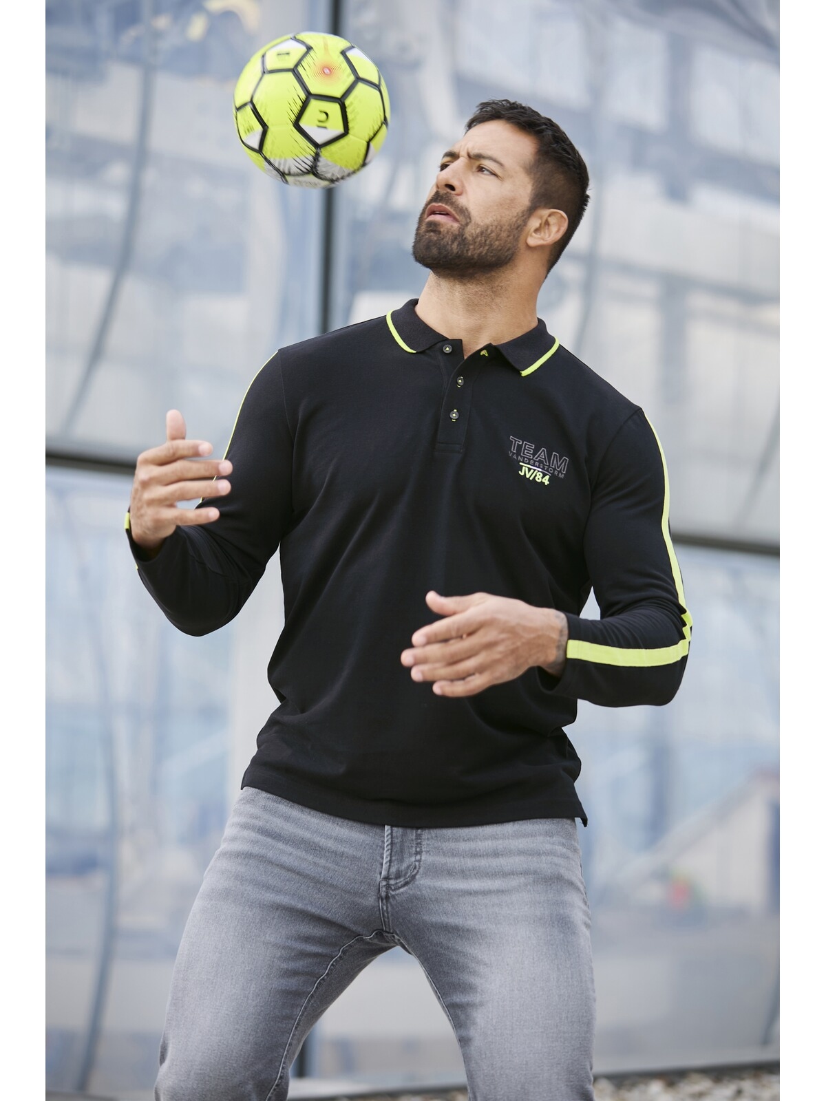 Jan Vanderstorm Langarm-Poloshirt »Langarm-Poloshirt SIGURDHILD«, (1 tlg.)
