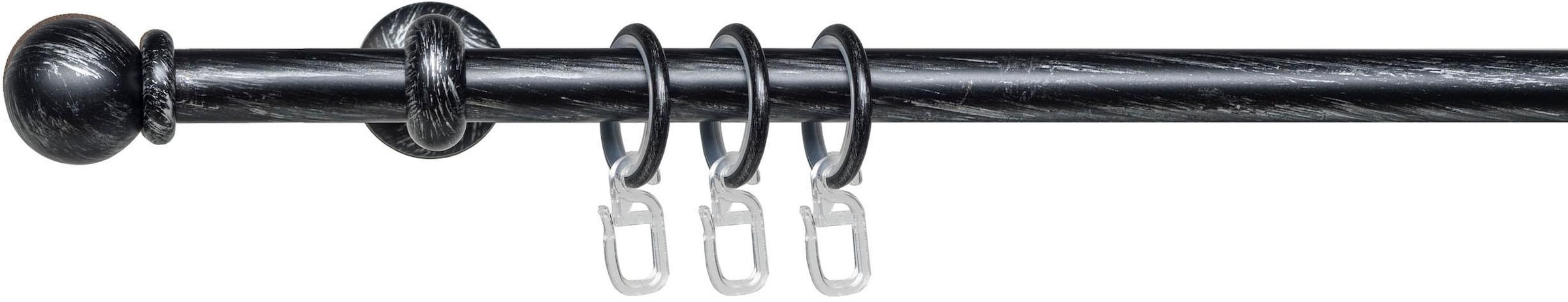 Liedeco Gardinenstange "Esp Kugel" Ø 16 mm 1 läufig-läufig Fixmaß 1-läufig günstig online kaufen
