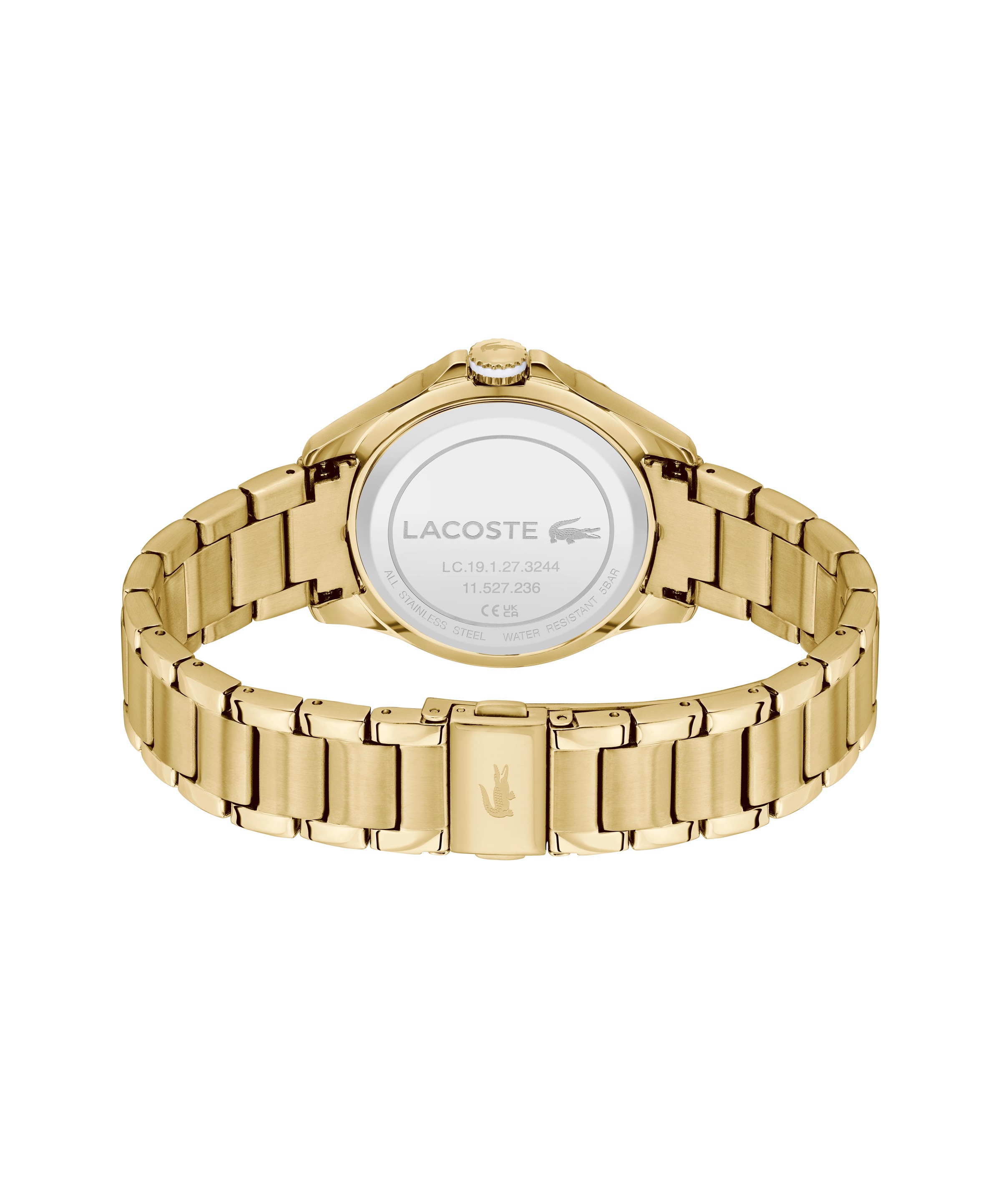 Lacoste Multifunktionsuhr »SANTORINI« Quarzuhr, Armbanduhr, Damenuhr, Edelstahlarmband, analog
