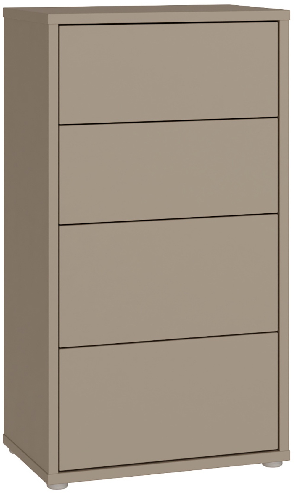 FORTE Kommode "Alice Springs, Kommode Höhe 99,1 cm, 4 Schubkästen" Schubkästen mit Vollauszug, Grifflos, Push to open
