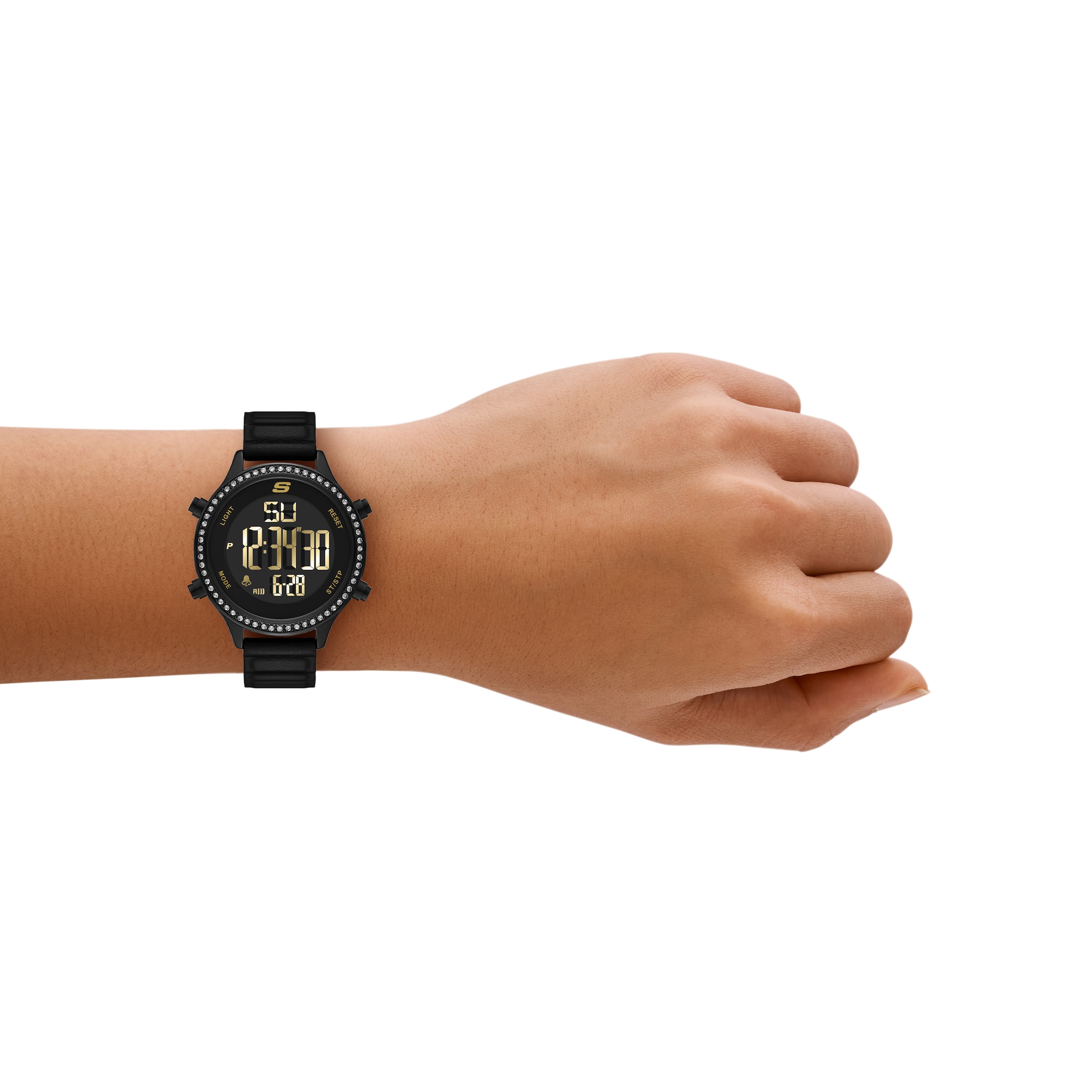 Skechers Chronograph »ALISO« Quarzuhr, Armbanduhr, Damenuhr, digital, Tag, Wochentag, Monat