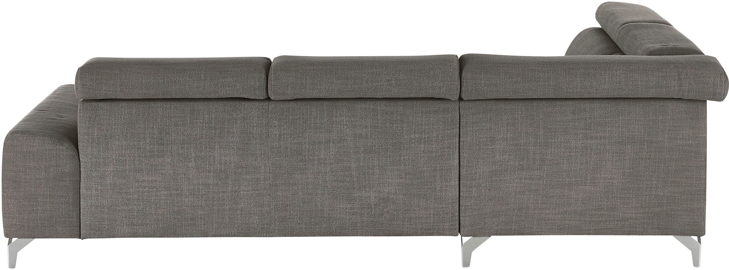 3C Candy Ecksofa »Greve Sofa immer mit manuelle Kopfteilverstellungen, modern, elegant«, wahlweise motorischer Sitzvorzug, bequem und zeitlos, L-Form