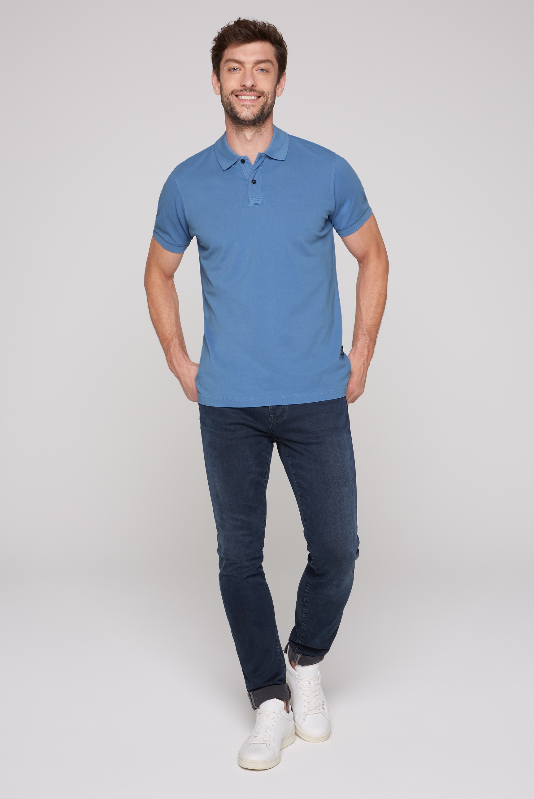CAMP DAVID Poloshirt, mit Seitenschlitze