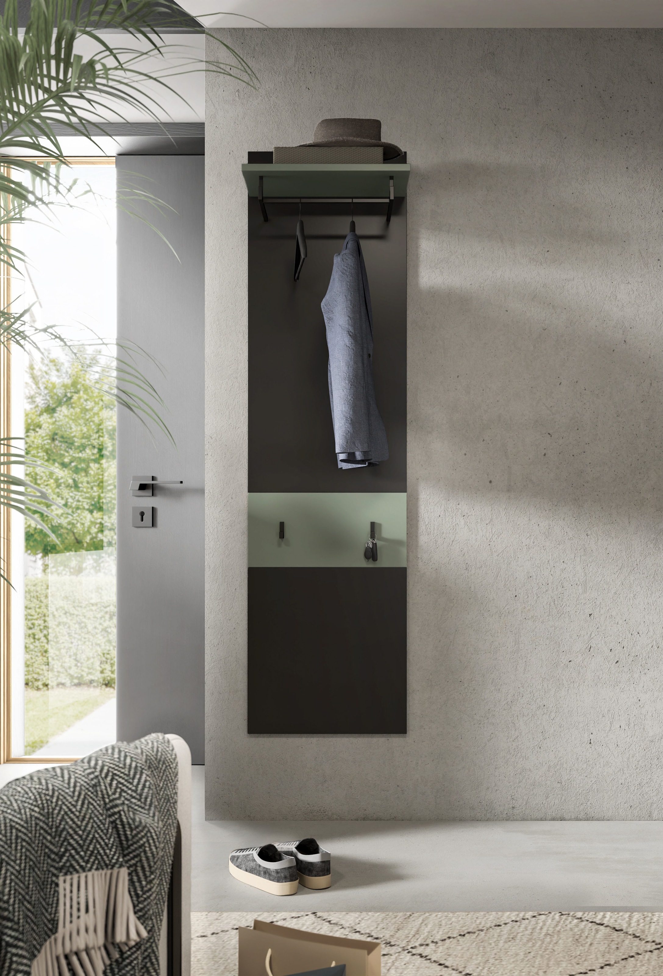 INOSIGN Garderobenpaneel, (1 St., in verschiedenen Farben erhältlich), Paneel, Wandboard, Garderobe, Garderobenleiste, Garderobenboard