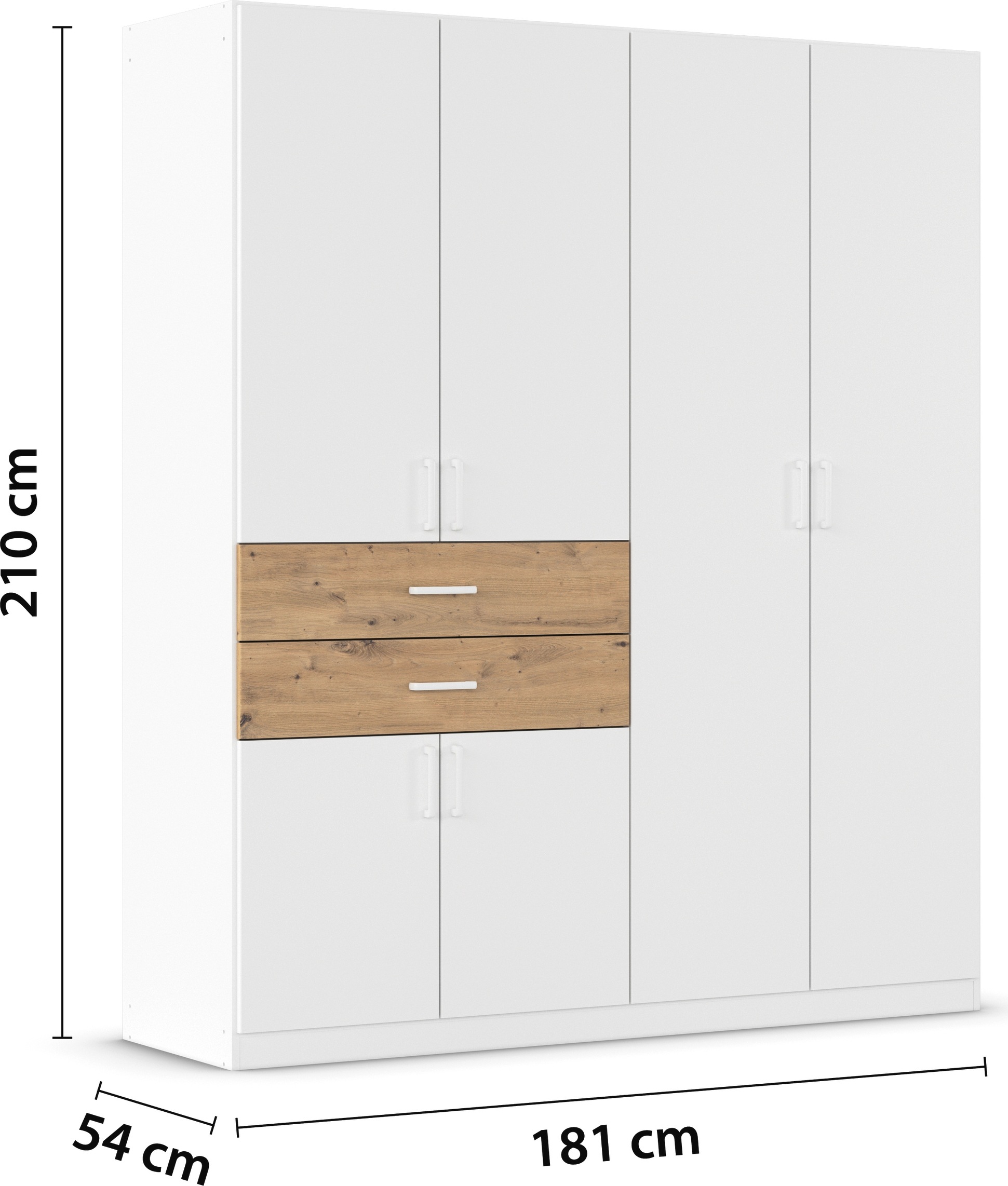 rauch Schlafzimmer-Set »Komplettzimmer Komplettschlafzimmer Schlafzimmer-Set (3-St.) MAIKA«, (Set, 3 tlg.), Schrank 3 Breiten, 2 Höhen, Bett 100 cm, Nachttisch MADE IN GERMANY